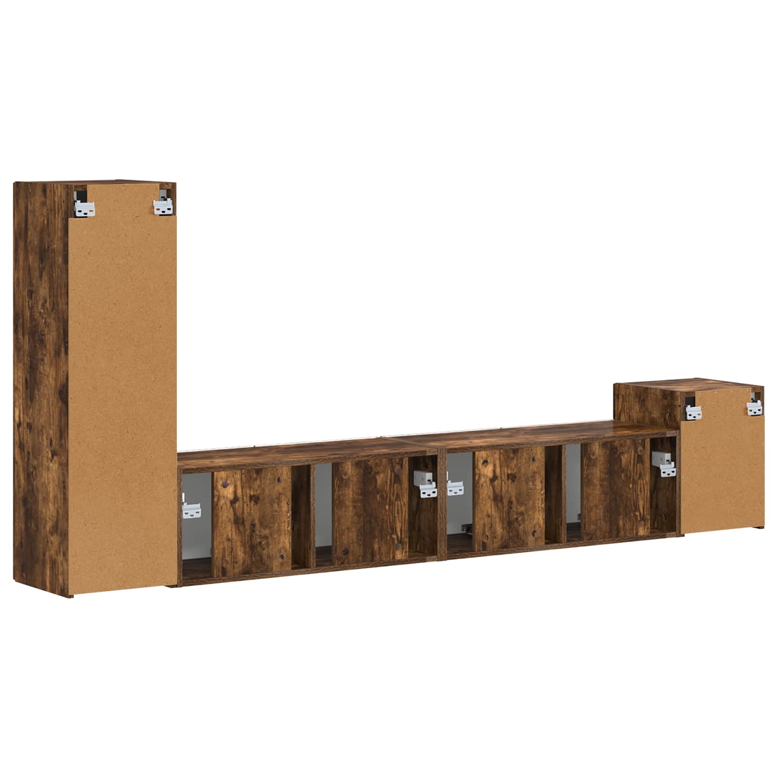 Ensemble meuble TV 3 pcs Chêne fumé Bois d'ingénierie - XIOS