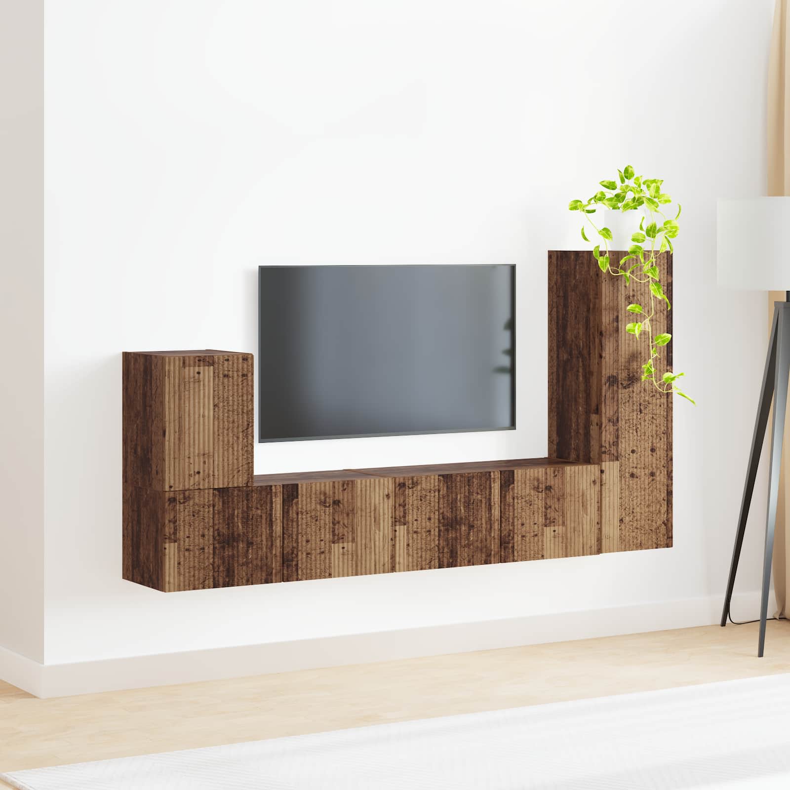 Ensemble meuble TV 3 pcs Bois ancien Bois d'ingénierie - XIOS