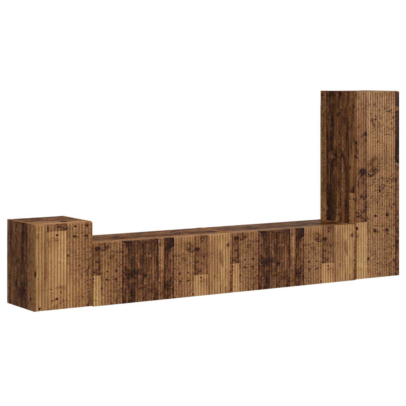Ensemble meuble TV 3 pcs Bois ancien Bois d'ingénierie - XIOS