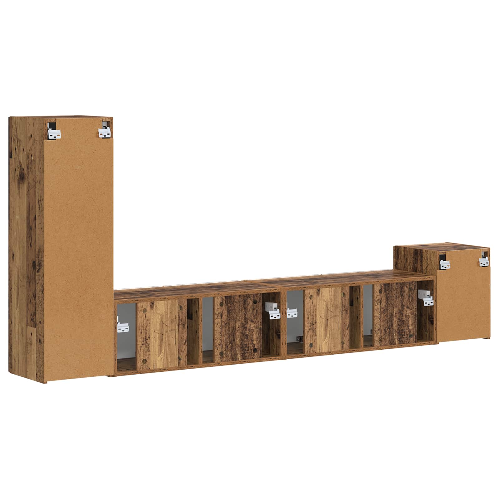 Ensemble meuble TV 3 pcs Bois ancien Bois d'ingénierie - XIOS