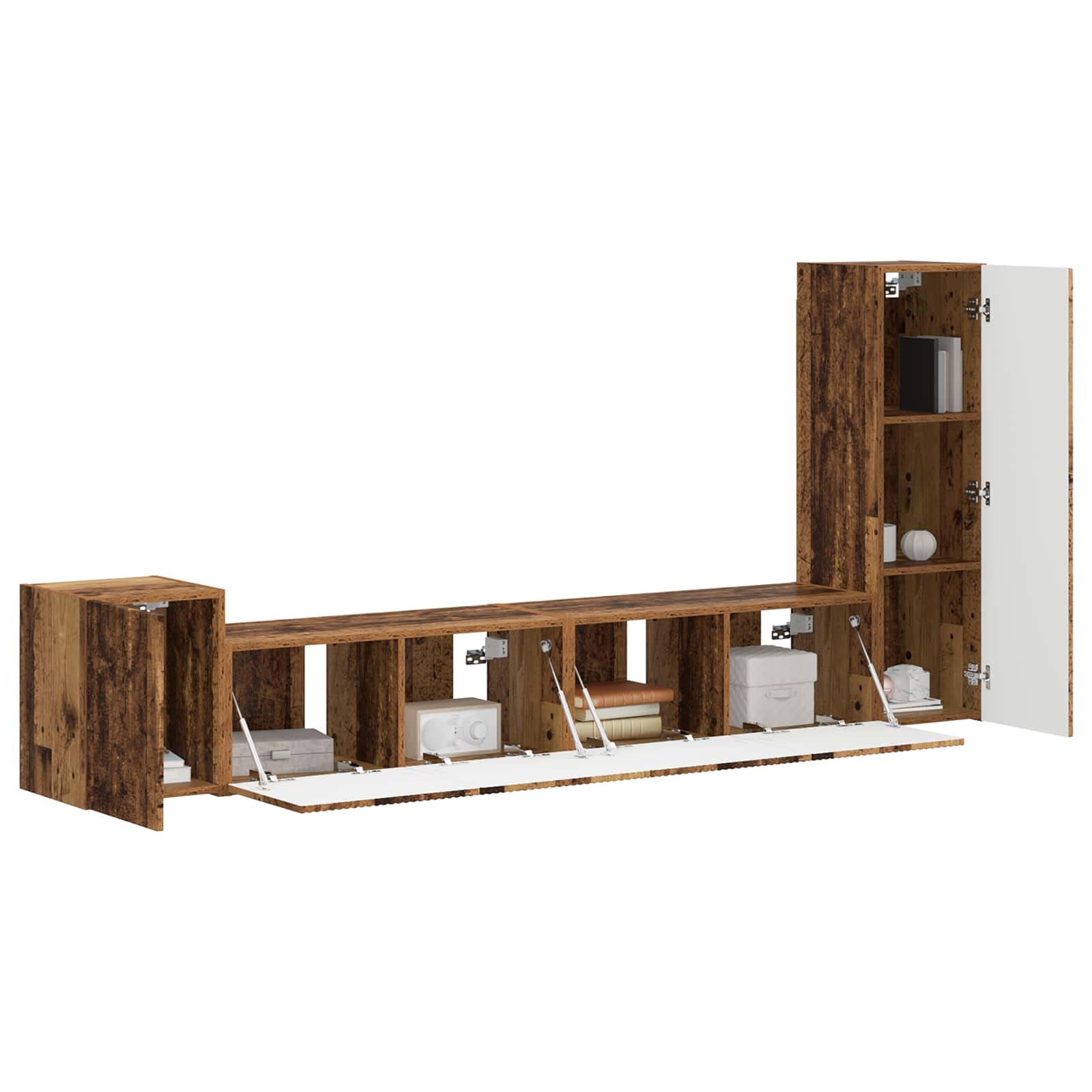 Ensemble meuble TV 3 pcs Bois ancien Bois d'ingénierie - XIOS
