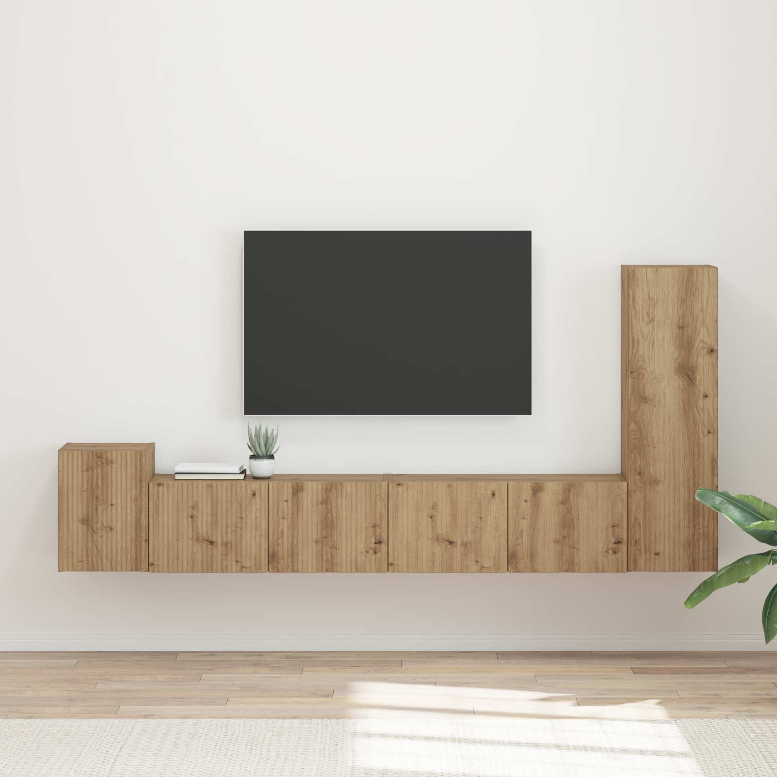Ensemble meuble TV 3 pcs Chêne artisanal Bois d'ingénierie - XIOS
