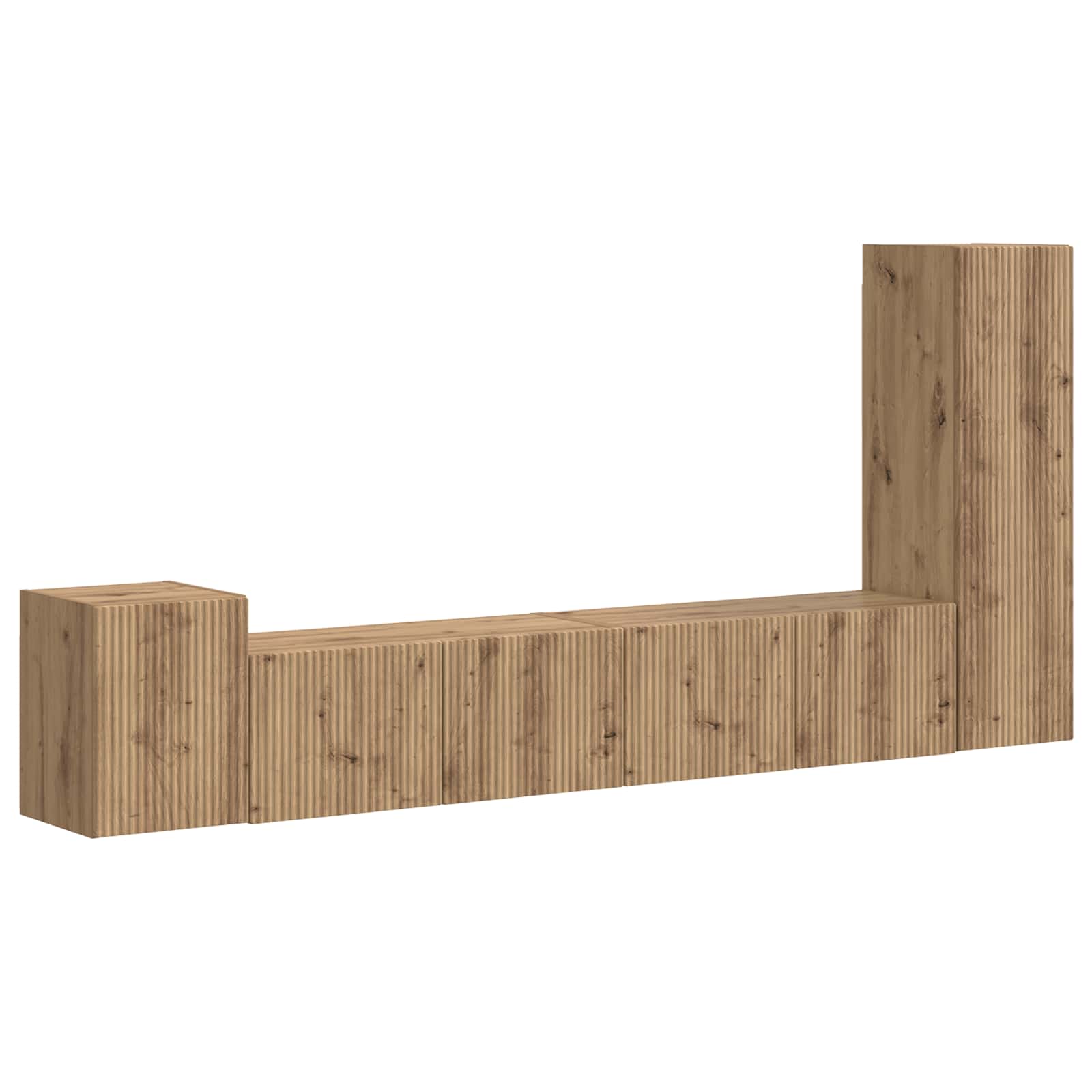 Ensemble meuble TV 3 pcs Chêne artisanal Bois d'ingénierie - XIOS