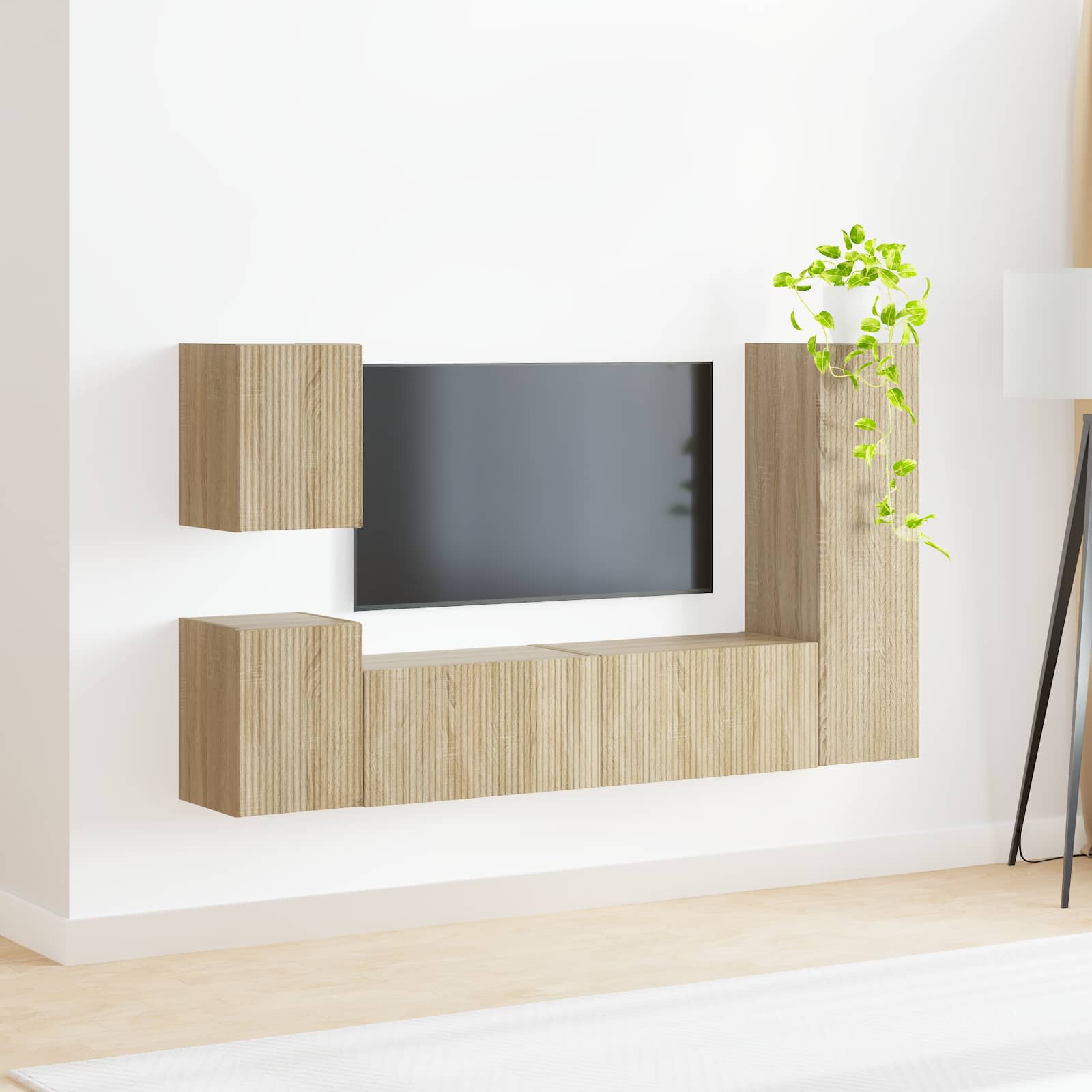 Ensemble meuble TV 4 pcs Chêne Sonoma Bois d'ingénierie - XIOS