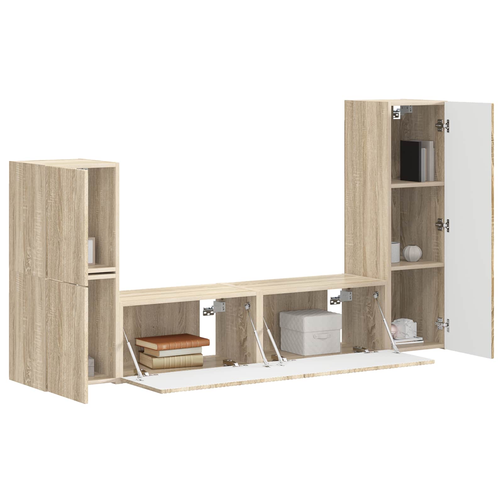 Ensemble meuble TV 4 pcs Chêne Sonoma Bois d'ingénierie - XIOS