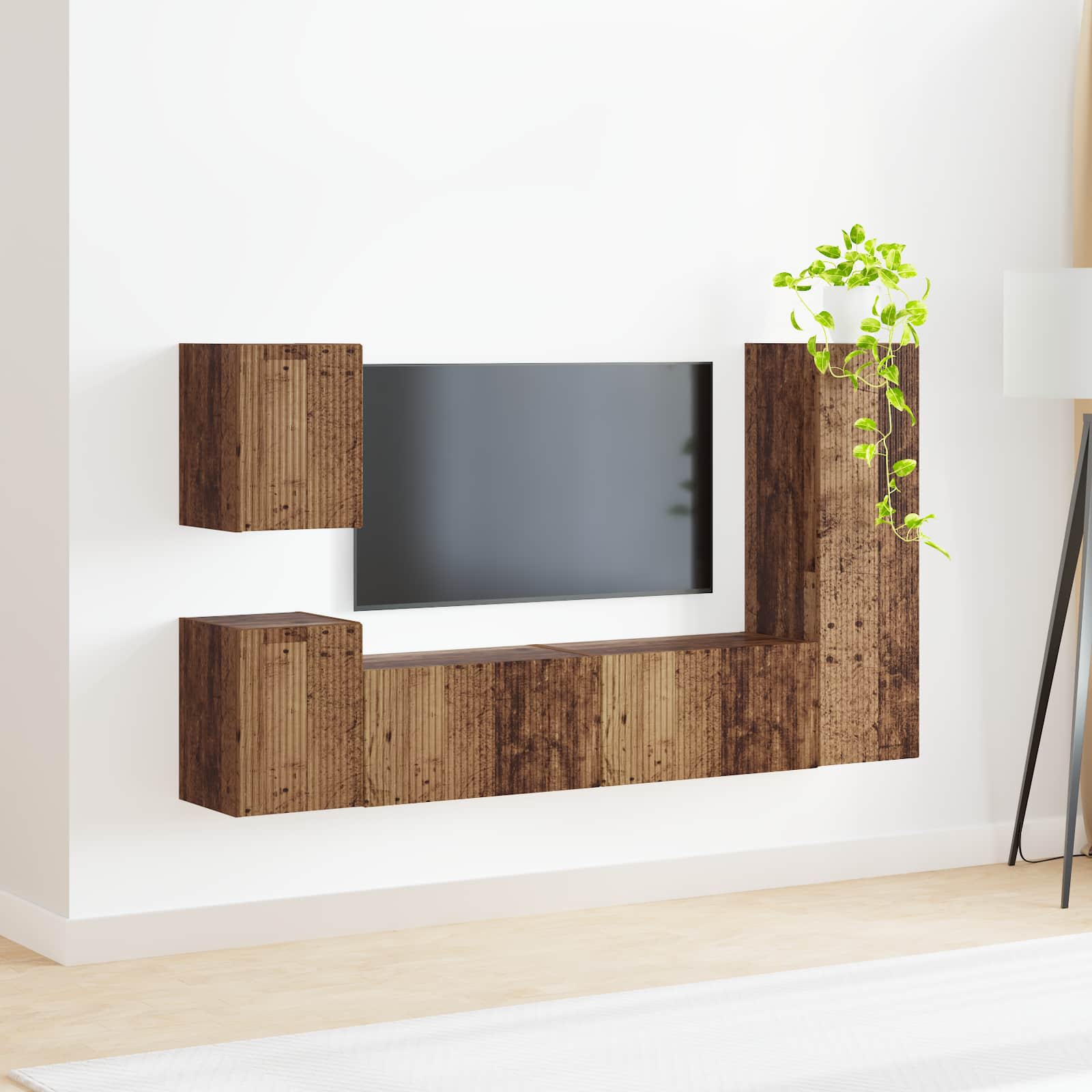 Ensemble meuble TV 4 pcs Bois ancien Bois d'ingénierie - XIOS
