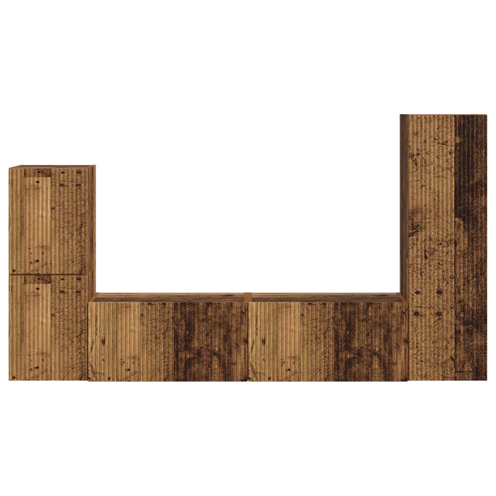 Ensemble meuble TV 4 pcs Bois ancien Bois d'ingénierie - XIOS