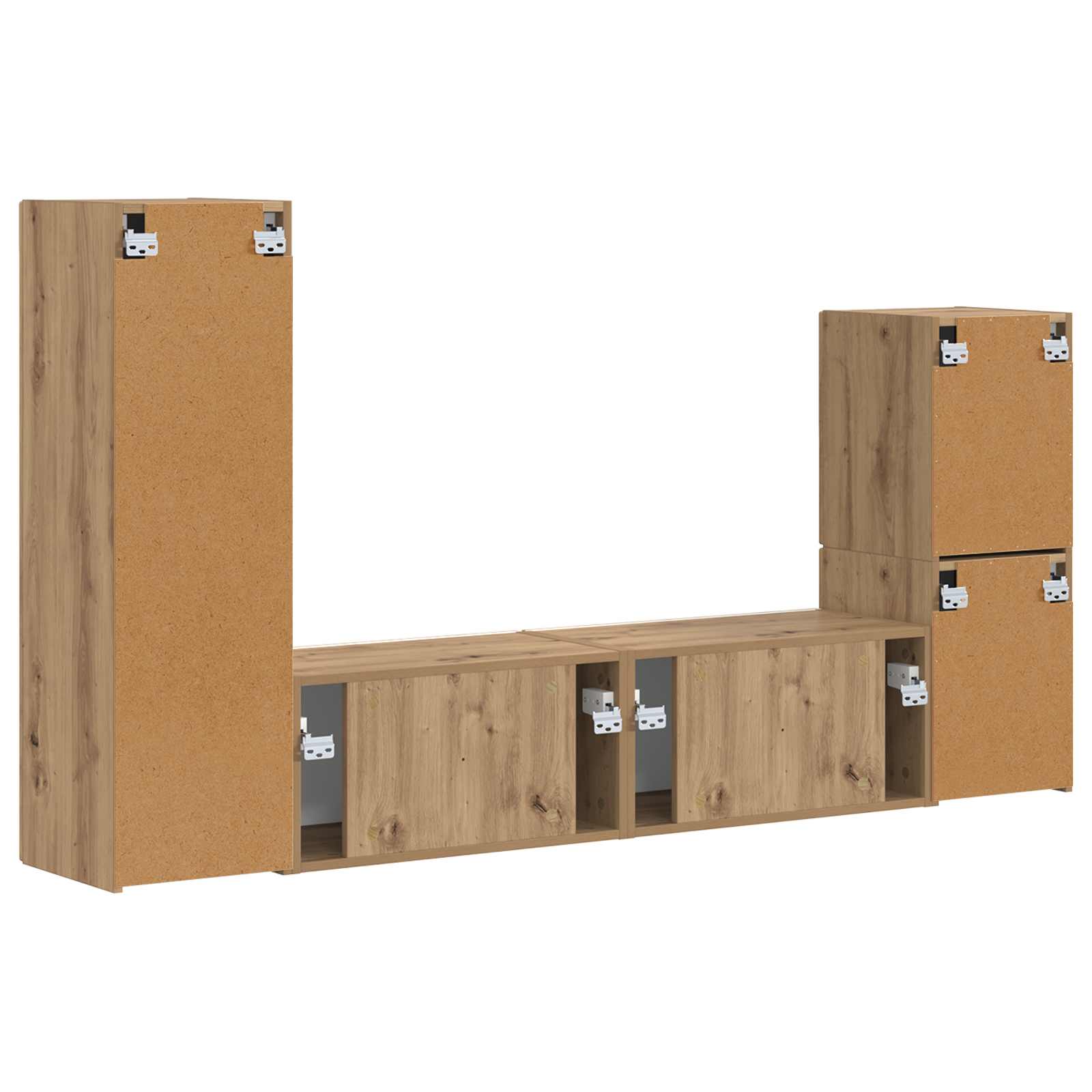Ensemble meuble TV 4 pcs Chêne artisanal Bois d'ingénierie - XIOS
