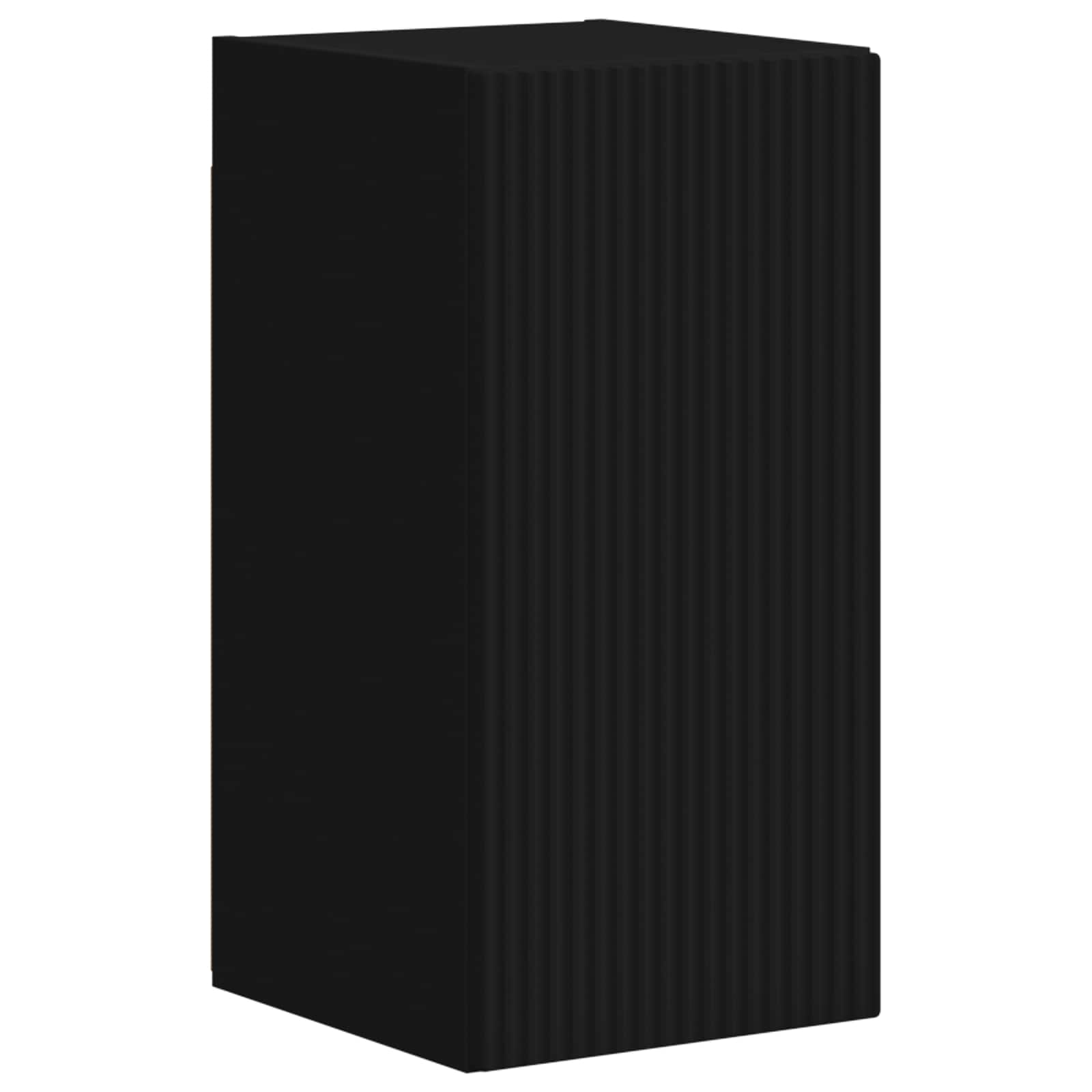 Ensemble meuble TV Montage mural 4 pcs Noir Bois d'ingénierie