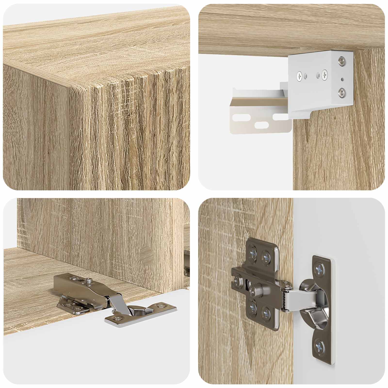 Ensemble meuble TV 4 pc Chêne Sonoma Bois d'ingénierie