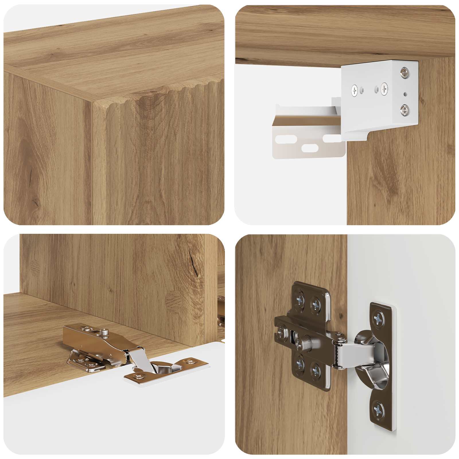 Ensemble meuble TV 4 pcs Chêne artisanal Bois d'ingénierie - XIOS