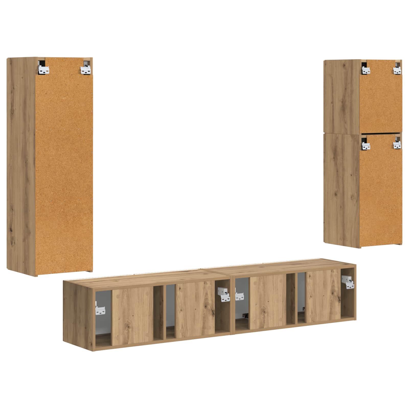 Ensemble meuble TV 4 pcs Chêne artisanal Bois d'ingénierie - XIOS
