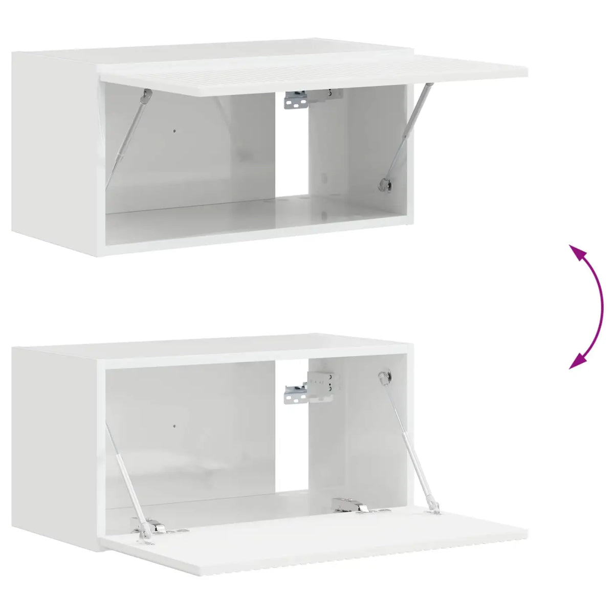 Ensemble meuble TV 4 pc Blanc brillant Bois d’ingénierie - XIOS