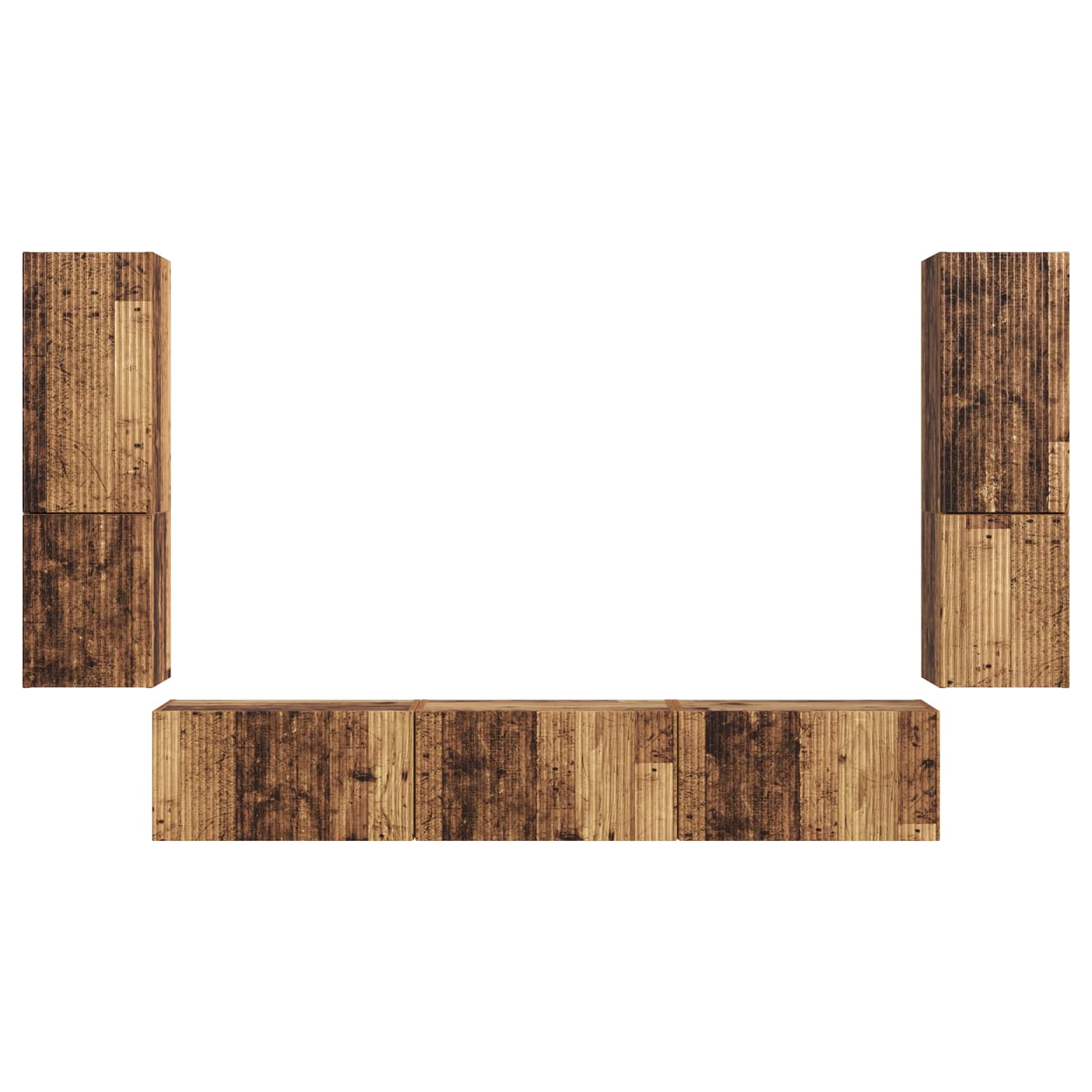 Ensemble meuble TV 4 pcs Bois ancien Bois d'ingénierie - XIOS