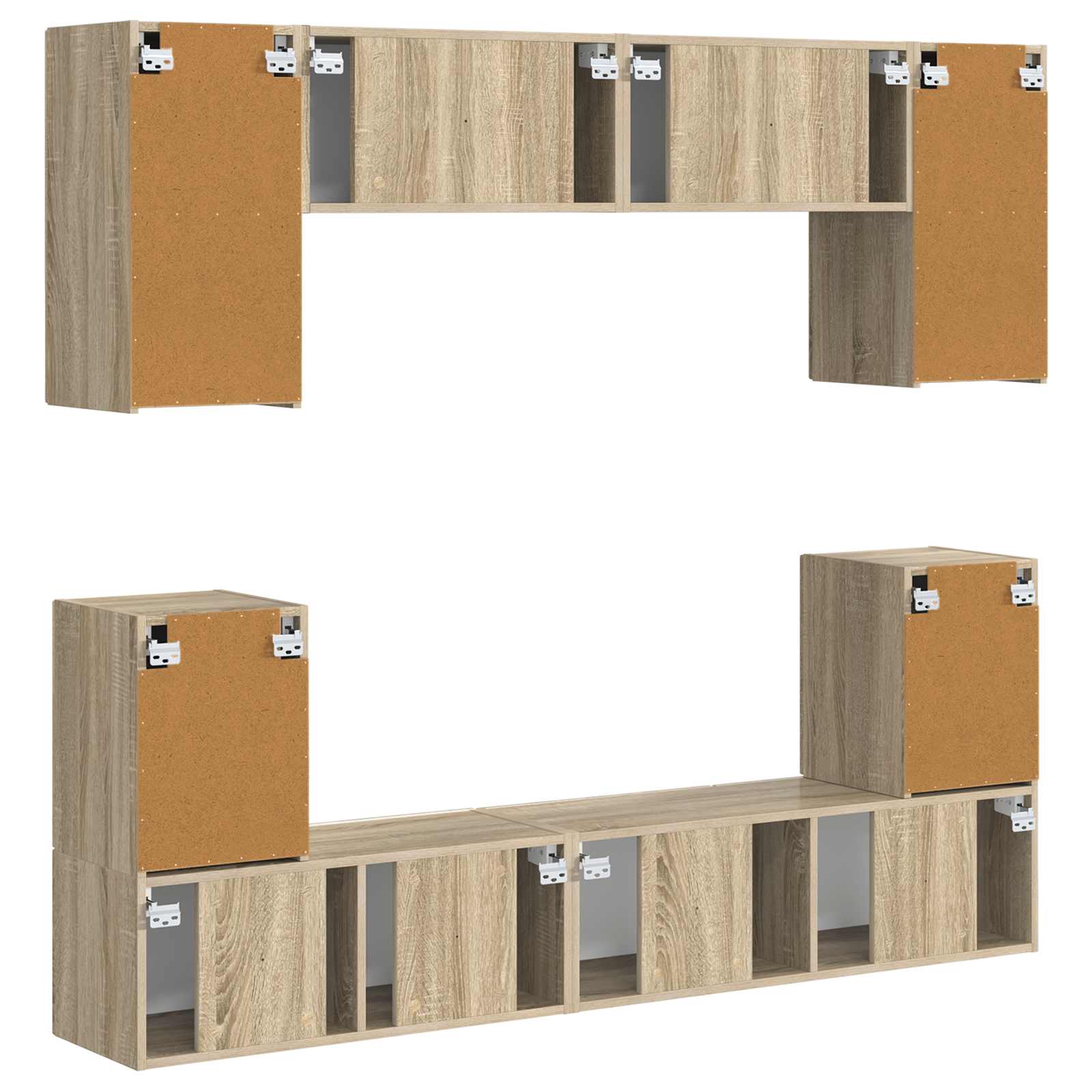 Ensemble meuble TV 5 pcs Chêne Sonoma Bois d'ingénierie - XIOS