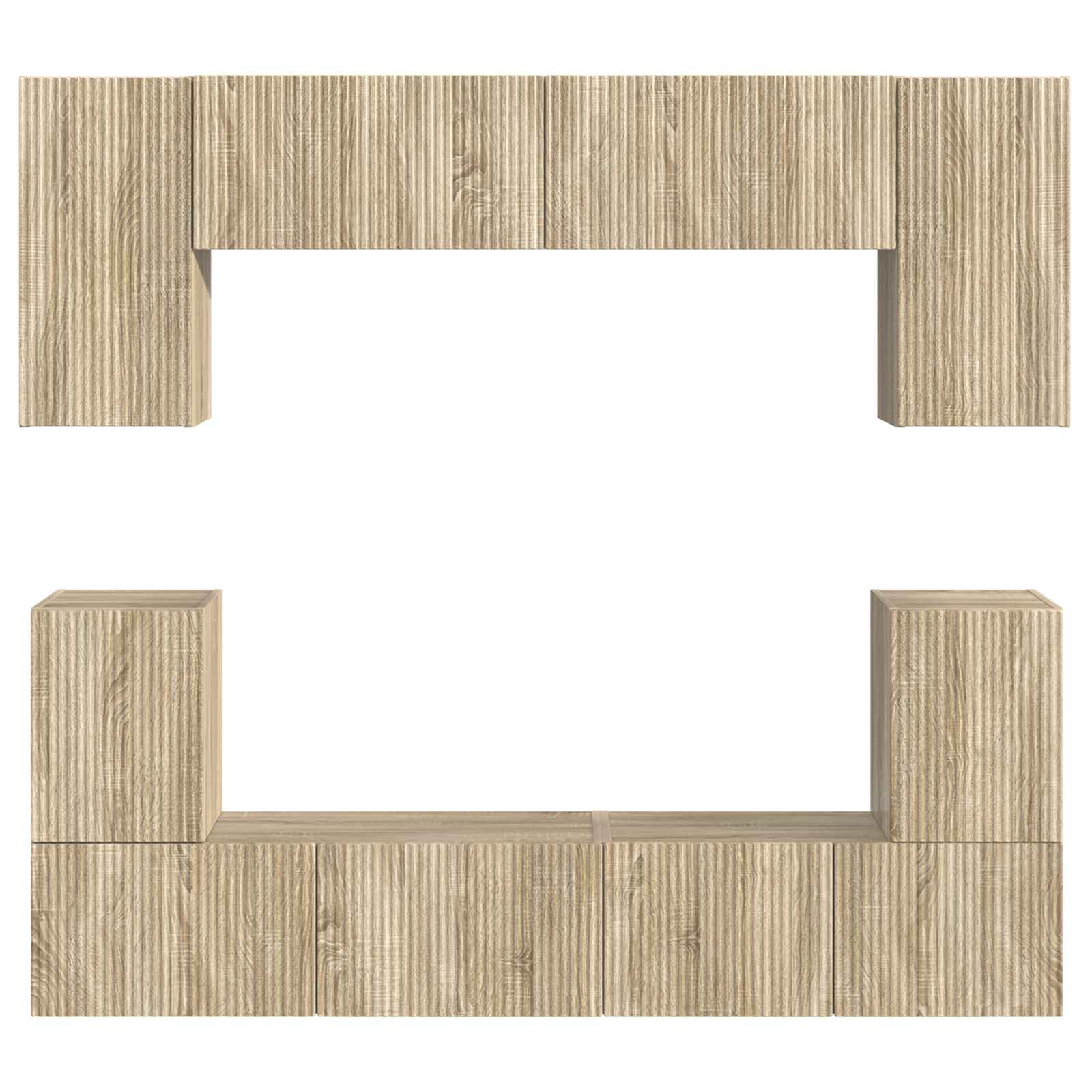 Ensemble meuble TV 5 pcs Chêne Sonoma Bois d'ingénierie - XIOS