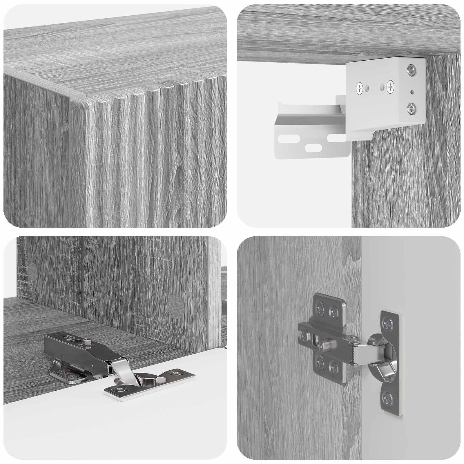 Ensemble meuble TV 6 pcs Gris Sonoma Bois d'ingénierie - XIOS