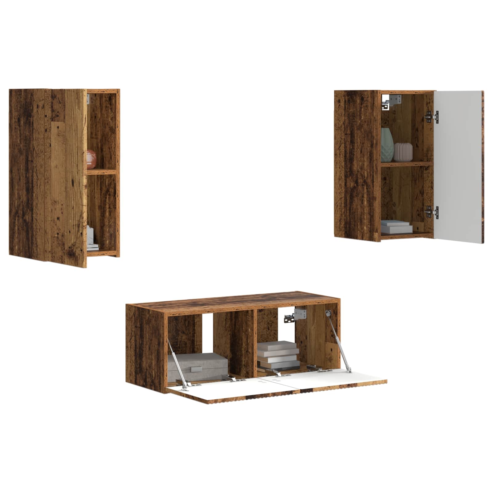 Ensemble meuble TV 6 pcs Bois ancien Bois d'ingénierie - XIOS