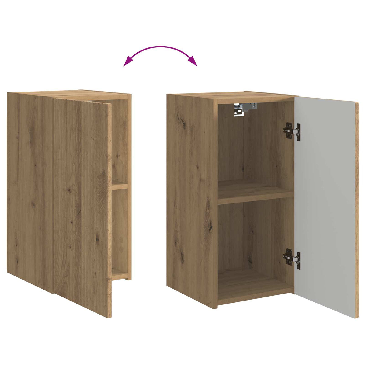 Ensemble meuble TV 6 pc Chêne artisanal Bois d'ingénierie - XIOS