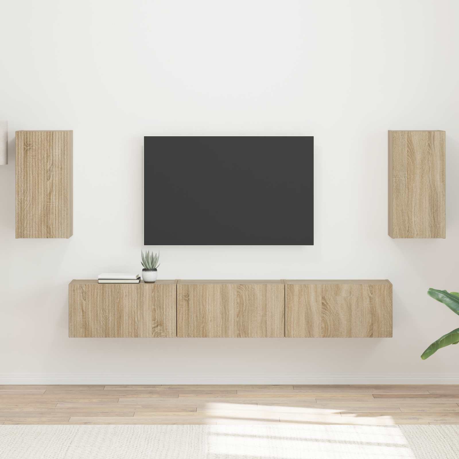 Ensemble meuble TV 5 pcs Chêne Sonoma Bois d'ingénierie - XIOS