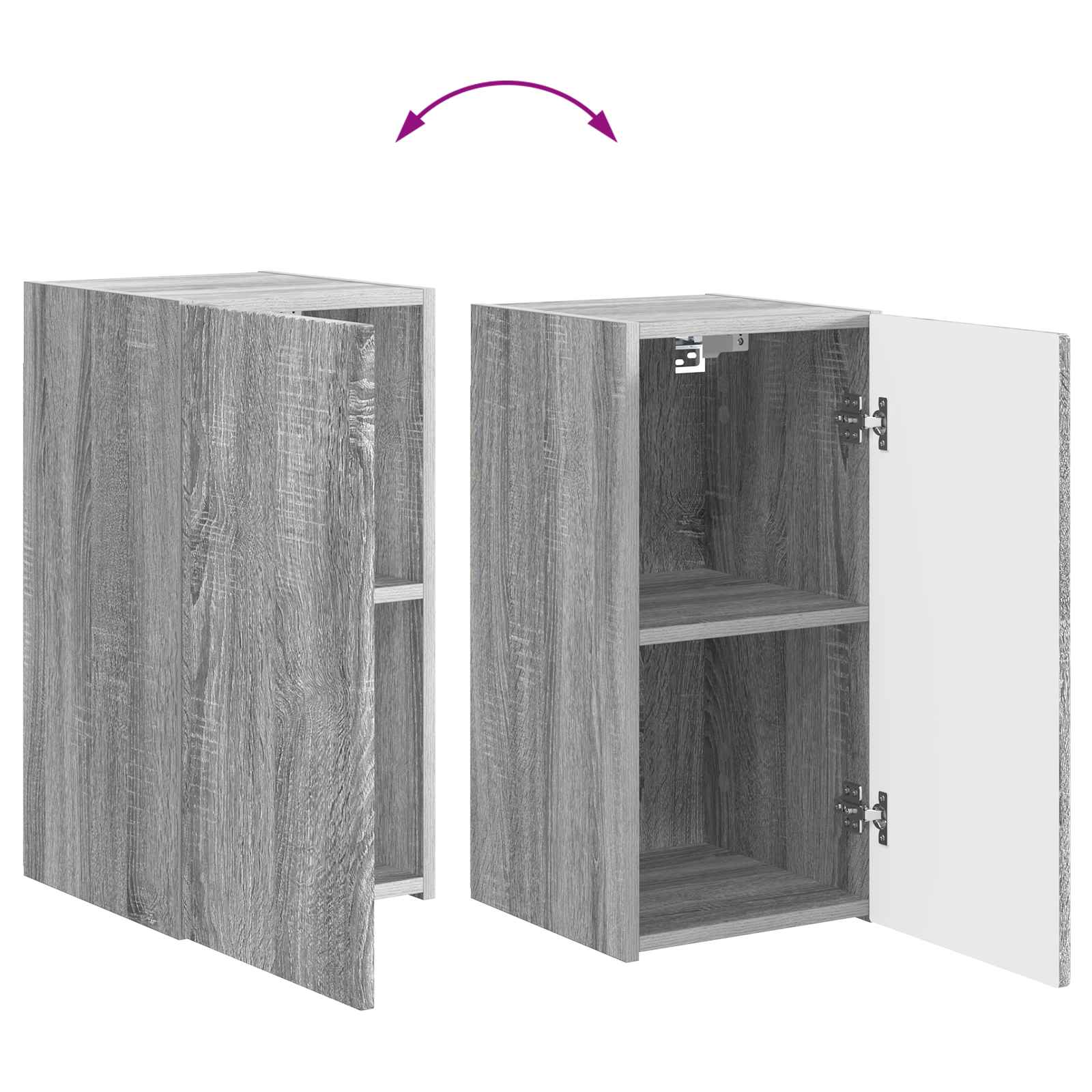 Ensemble meuble TV 5 pcs Gris Sonoma Bois d'ingénierie - XIOS