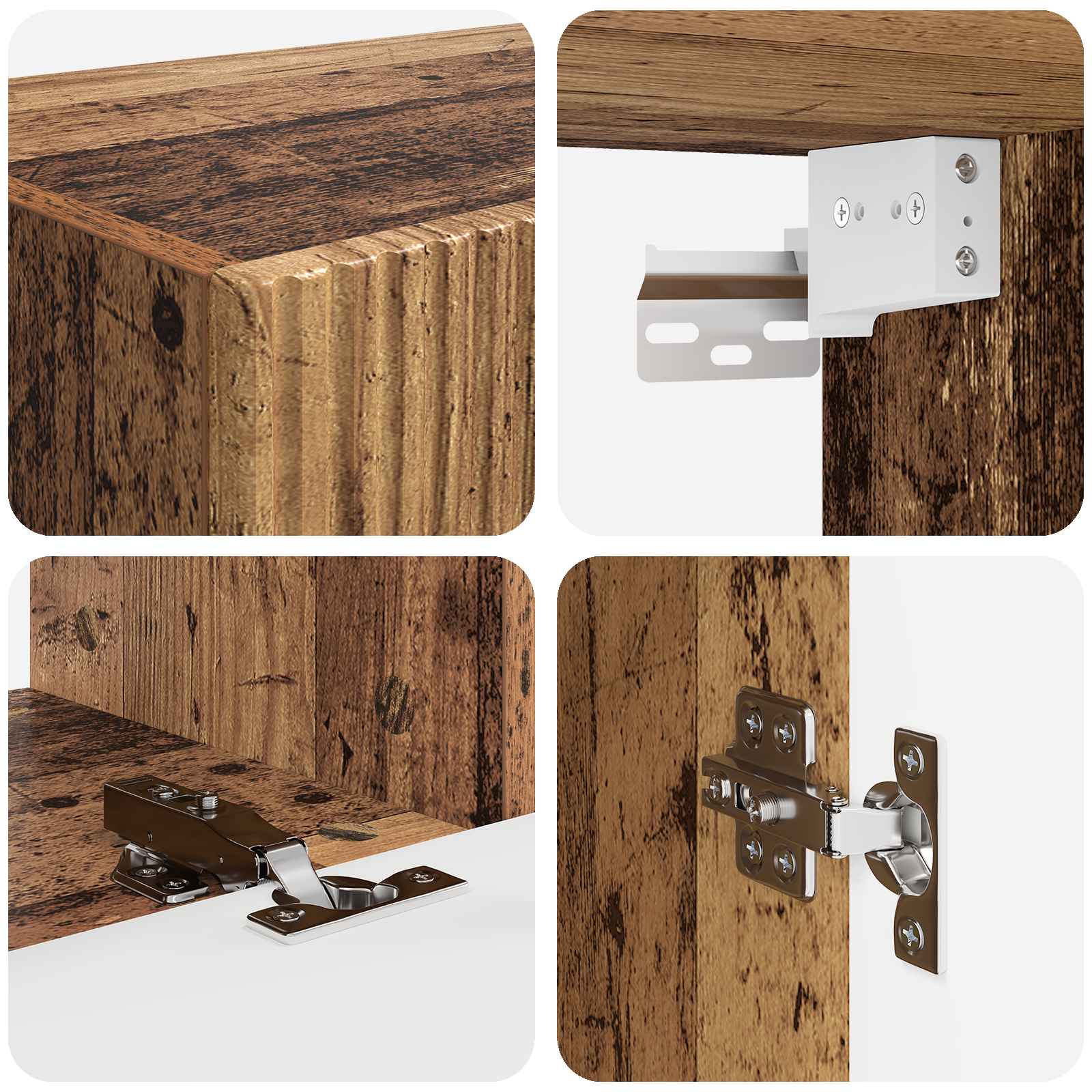 Ensemble meuble TV 5 pcs Bois ancien Bois d'ingénierie - XIOS
