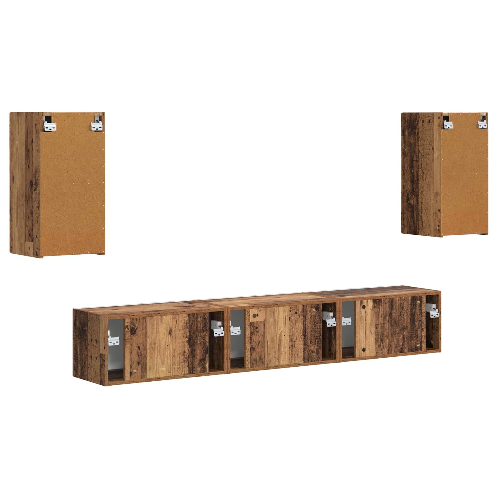 Ensemble meuble TV 5 pcs Bois ancien Bois d'ingénierie - XIOS