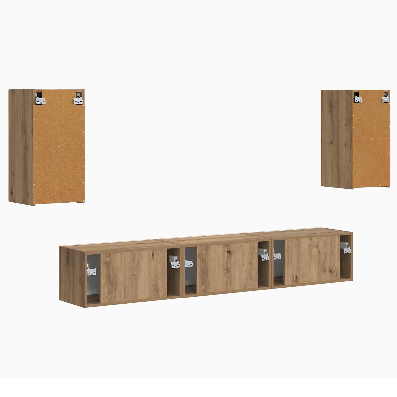 Ensemble meuble TV 5 pcs Chêne artisanal Bois d'ingénierie - XIOS