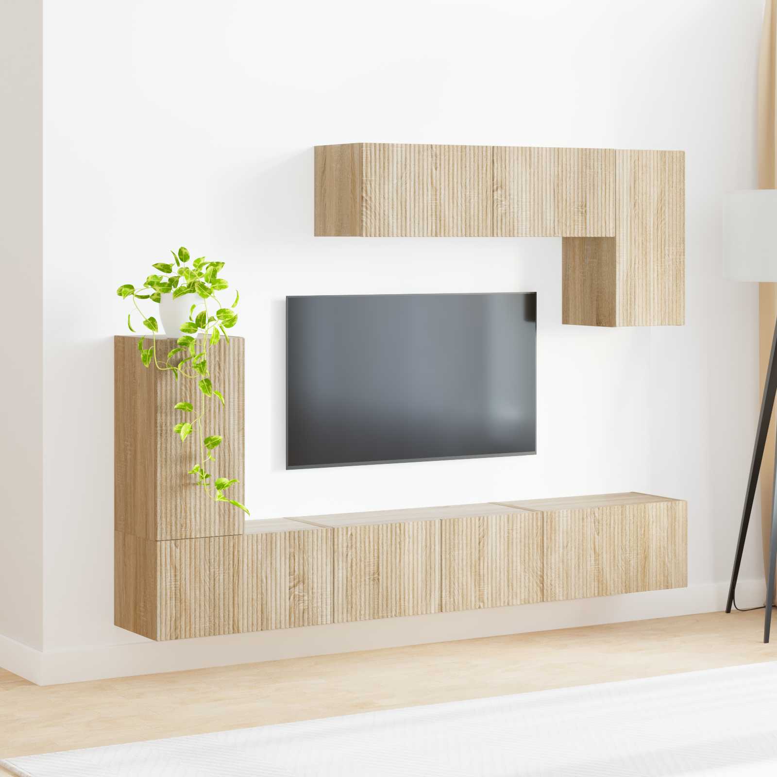 Ensemble meuble TV 4 pcs Chêne Sonoma Bois d'ingénierie - XIOS