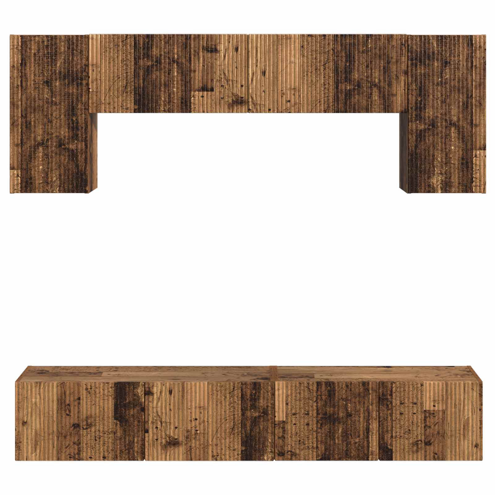 Ensemble meuble TV 4 pcs Bois ancien Bois d'ingénierie - XIOS