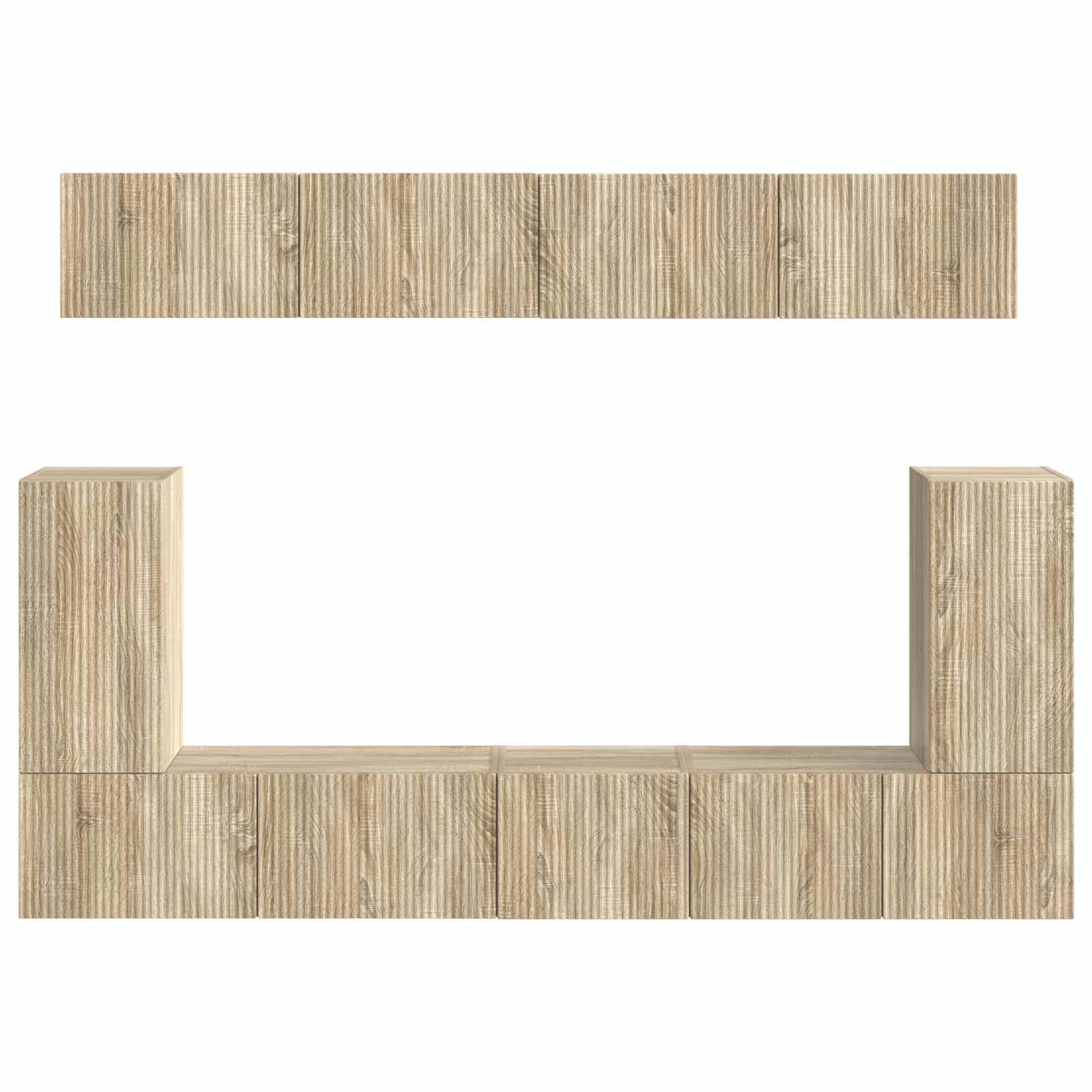 Ensemble meuble TV 5 pc Chêne Sonoma Bois d'ingénierie
