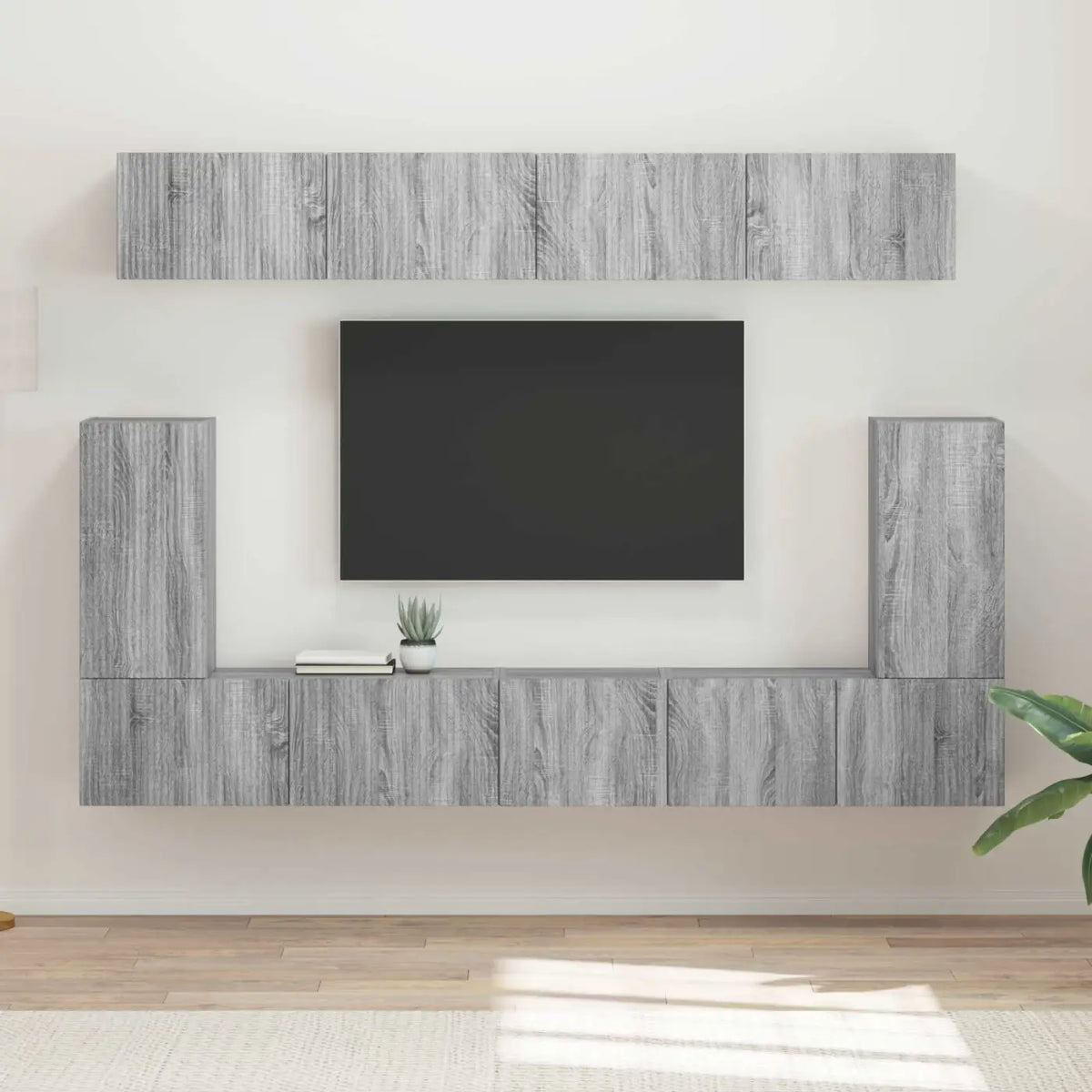 Ensemble meuble TV 5 pc Gris Sonoma Bois d’ingénierie - XIOS