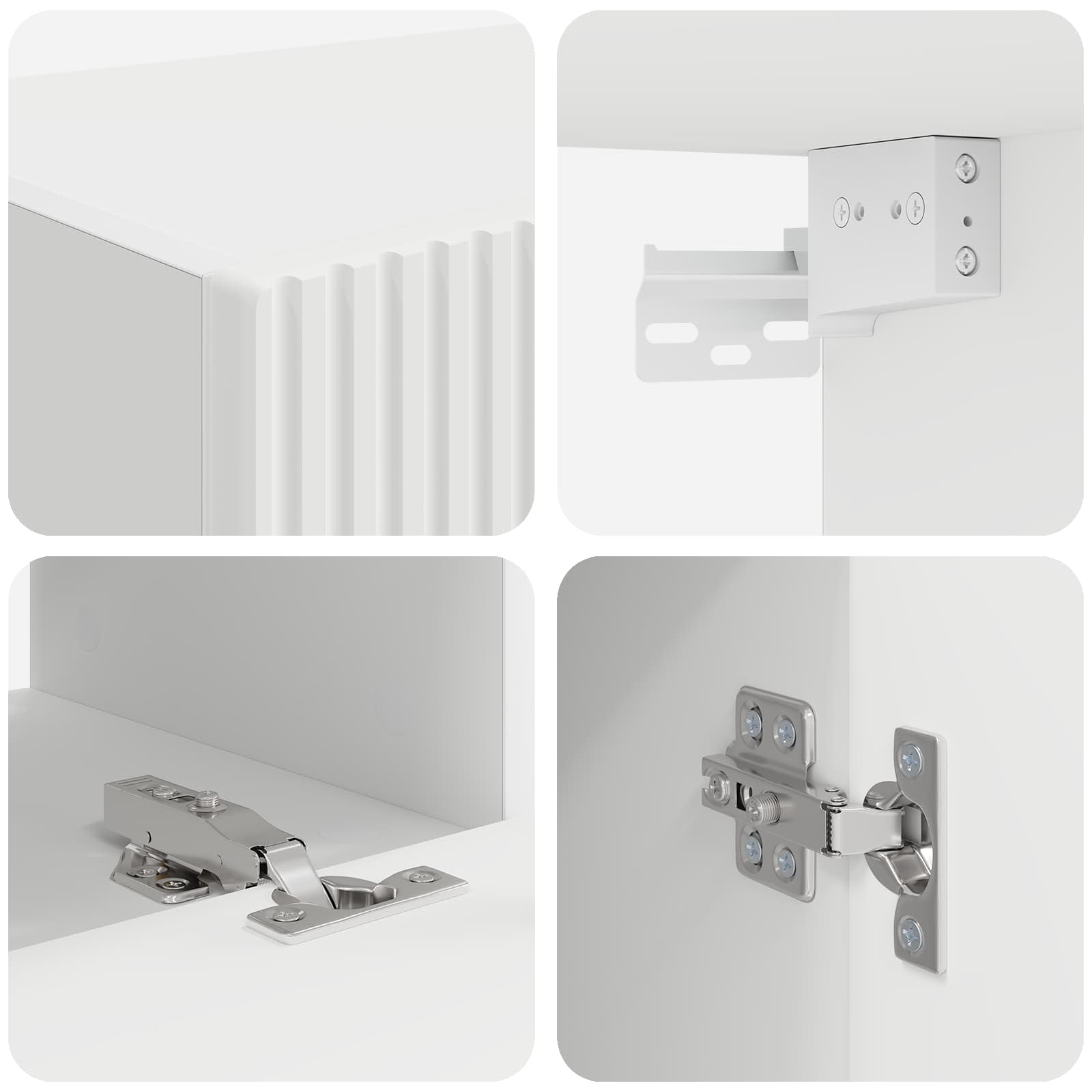 Ensemble meuble TV 5 pcs Blanc Bois d'ingénierie - XIOS