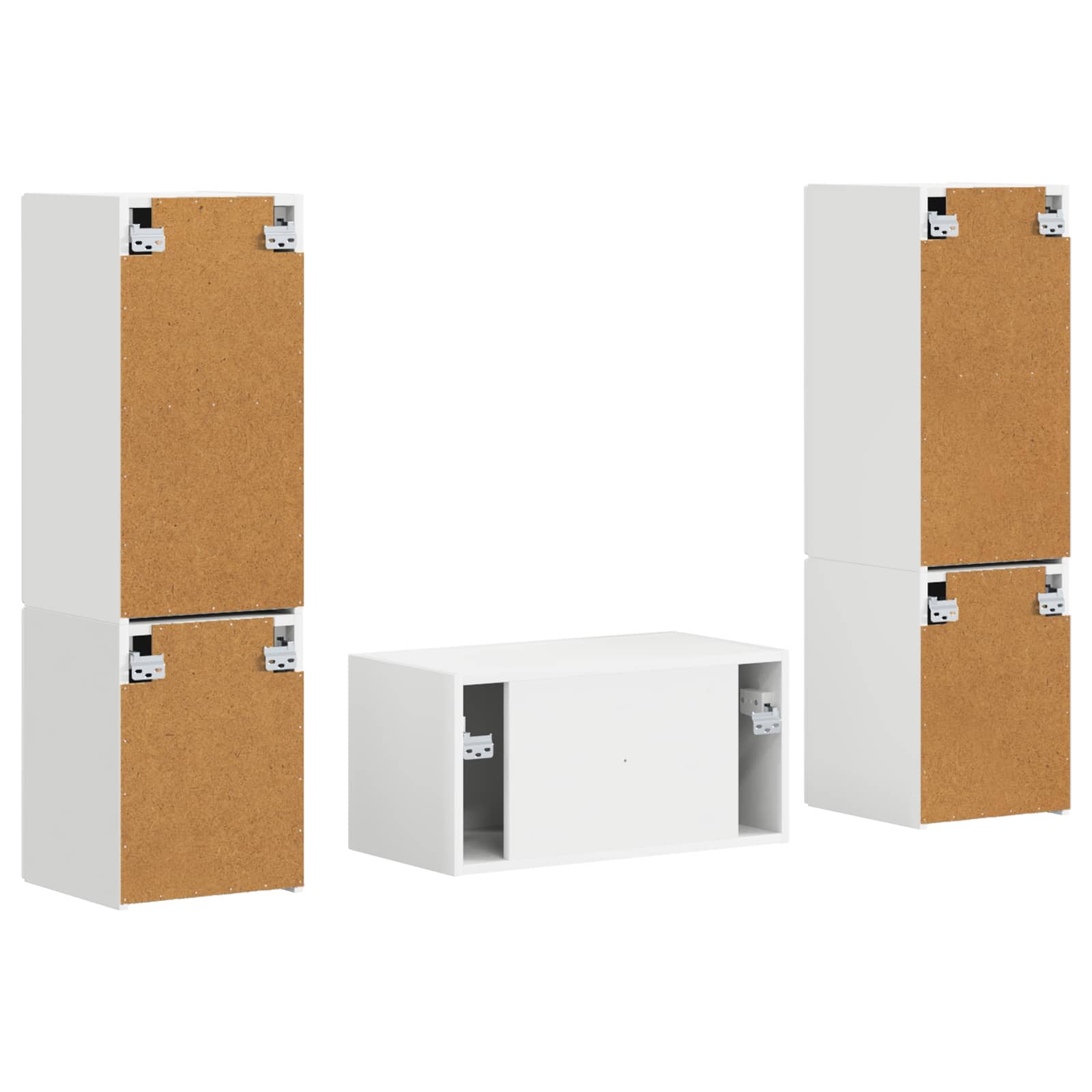 Ensemble meuble TV 5 pcs Blanc Bois d'ingénierie - XIOS
