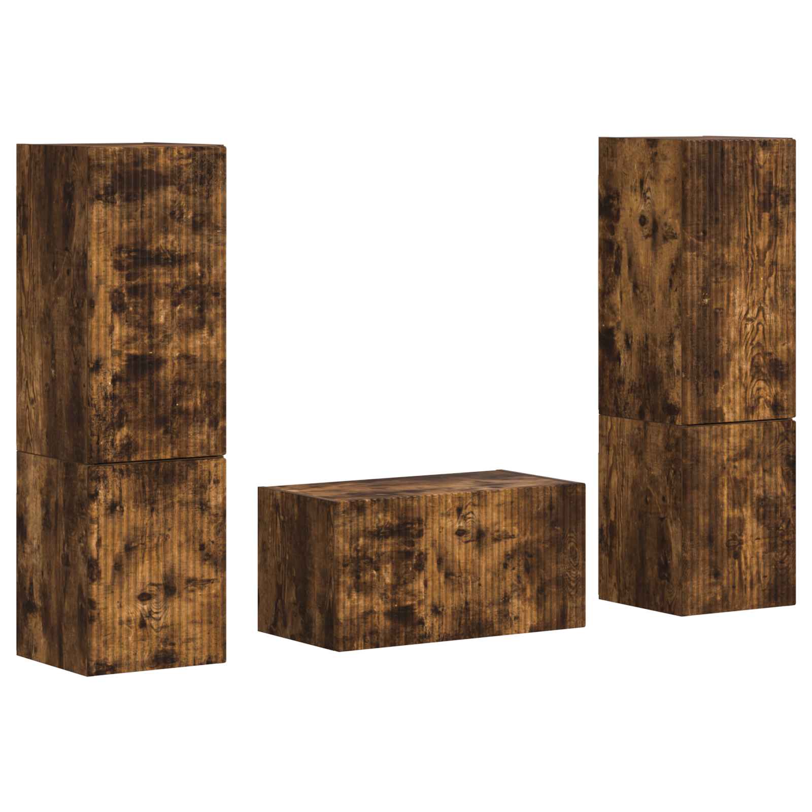 Ensemble meuble TV 5 pcs Chêne fumé Bois d'ingénierie - XIOS