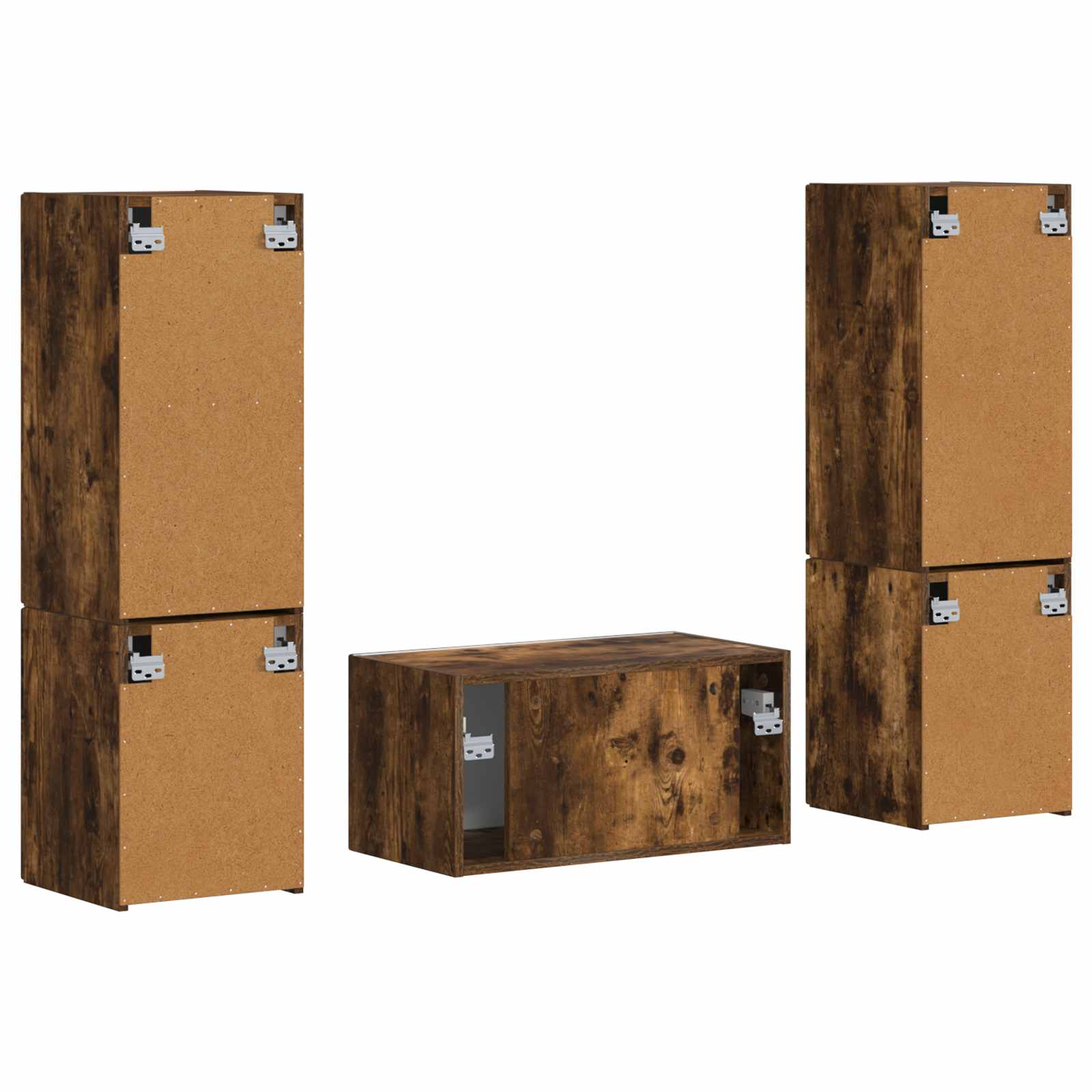 Ensemble meuble TV 5 pcs Chêne fumé Bois d'ingénierie - XIOS