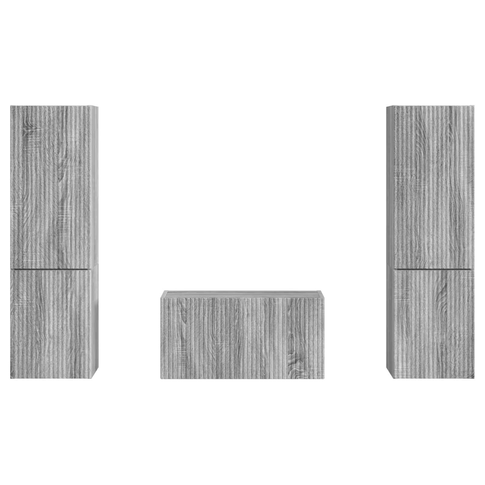 Ensemble meuble TV 5 pcs Gris Sonoma Bois d'ingénierie - XIOS