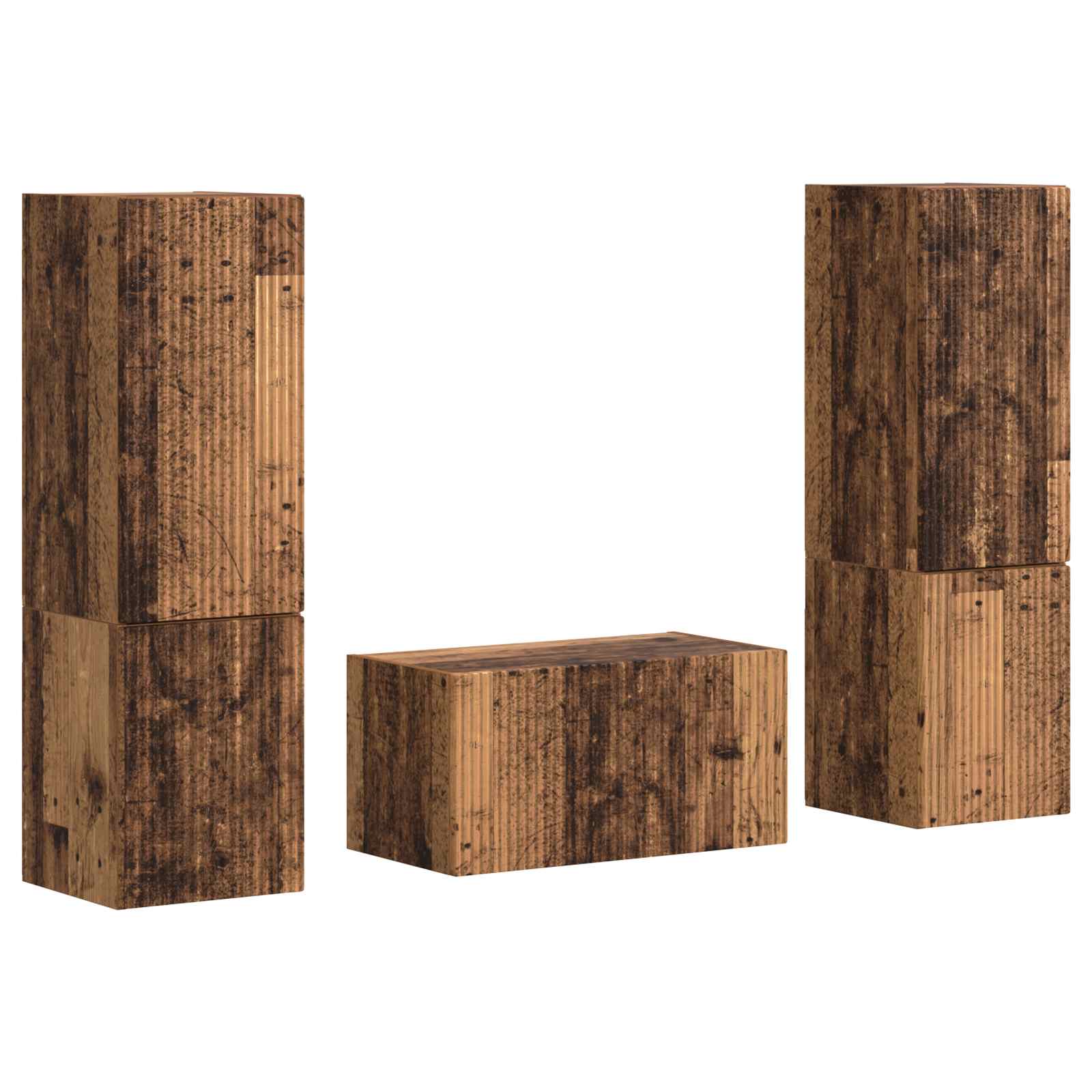 Ensemble meuble TV 5 pcs Bois Ancien Bois d'ingénierie - XIOS