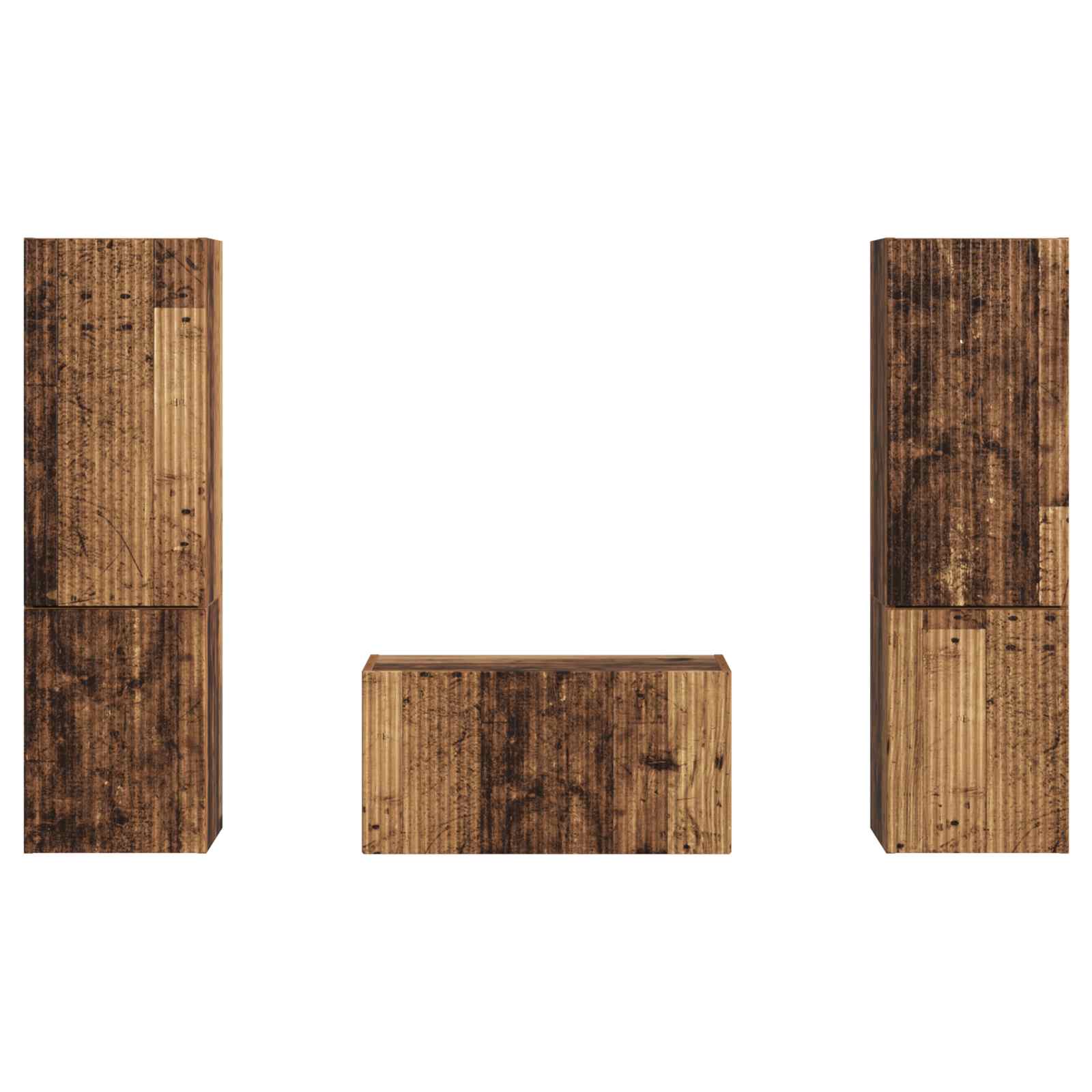 Ensemble meuble TV 5 pcs Bois Ancien Bois d'ingénierie - XIOS