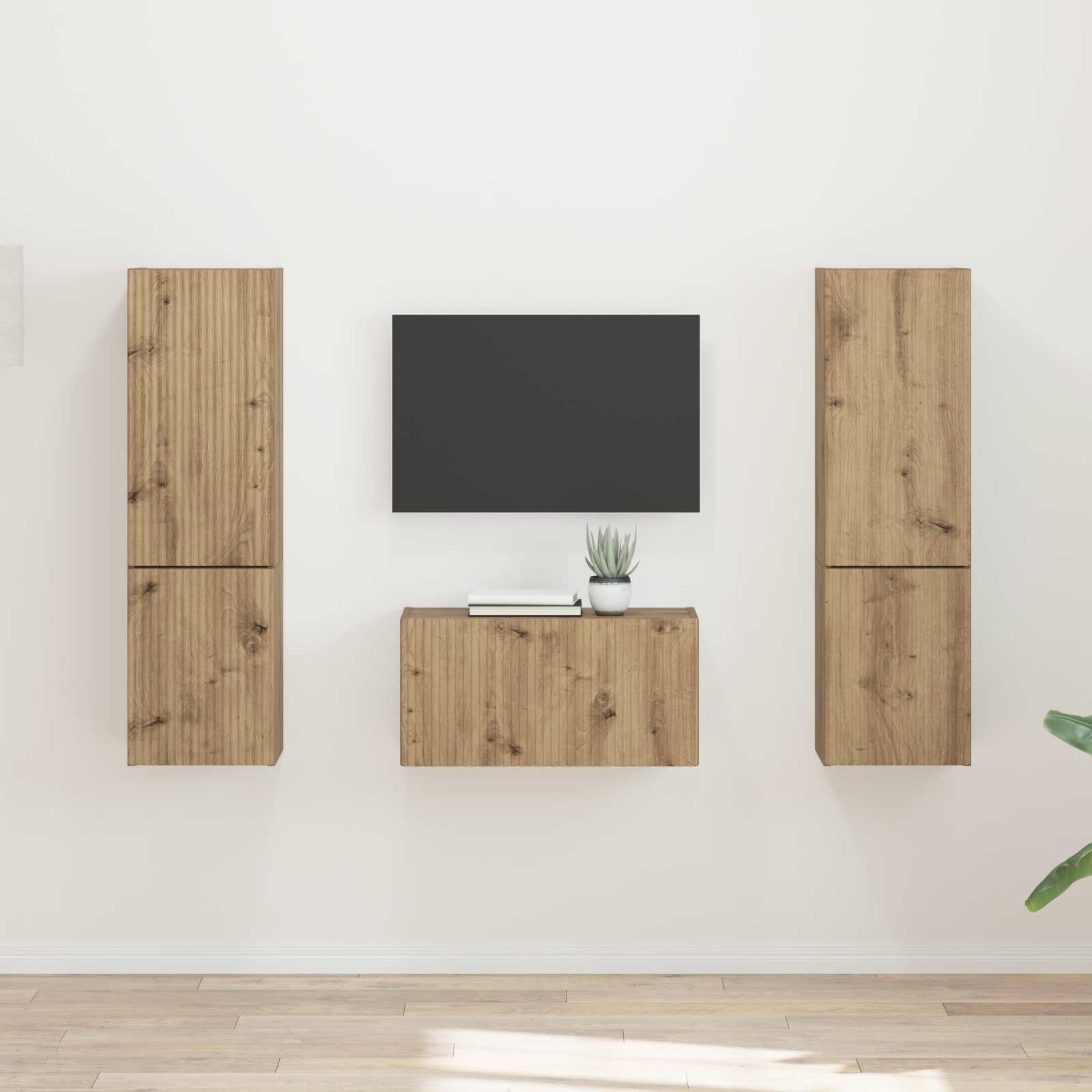 Ensemble meuble TV 5 pcs Chêne artisanal Bois d'ingénierie - XIOS