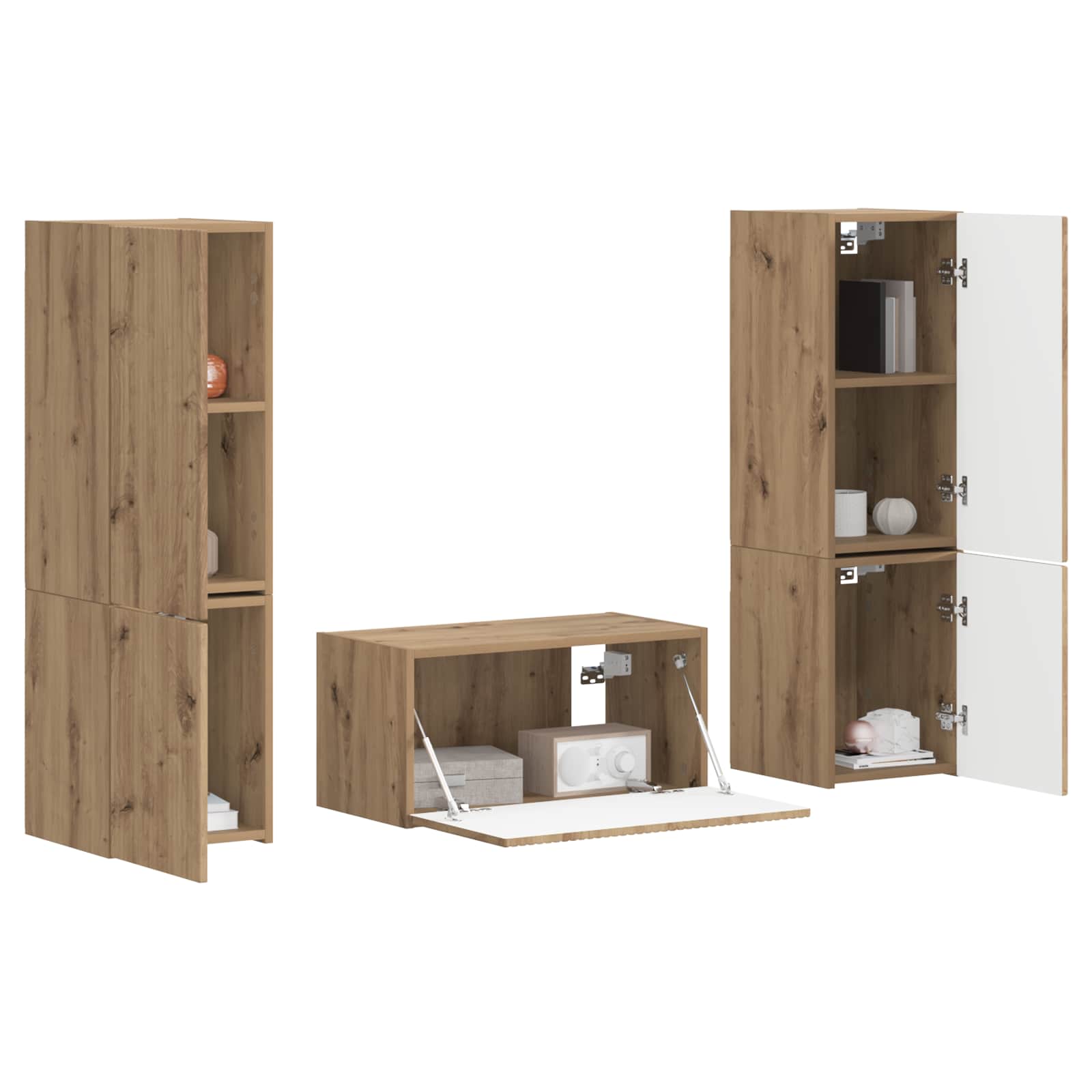 Ensemble meuble TV 5 pcs Chêne artisanal Bois d'ingénierie - XIOS