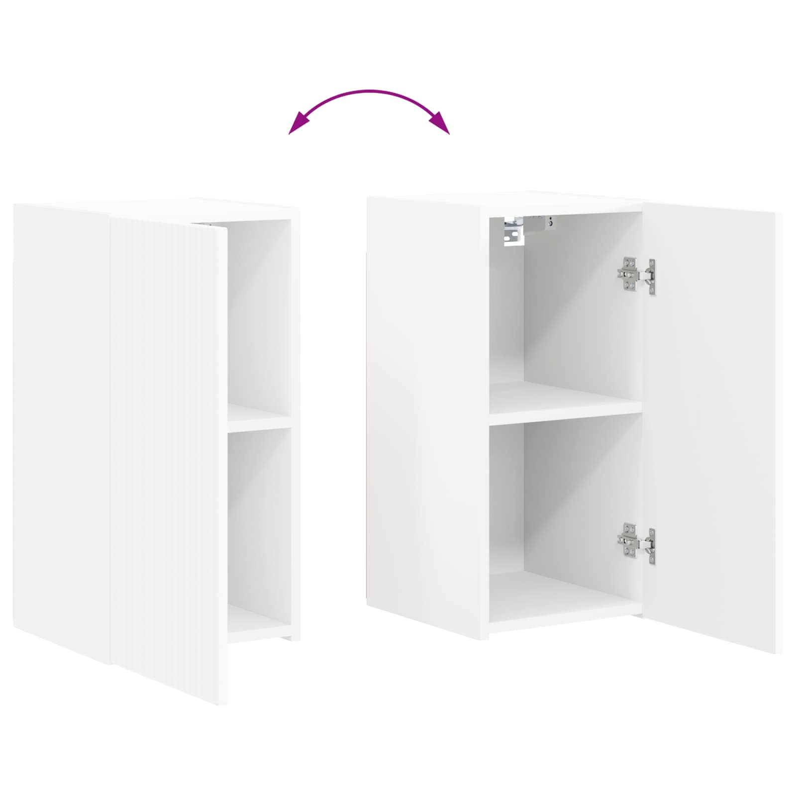 Ensemble meuble TV 6 pc Blanc Bois d'ingénierie