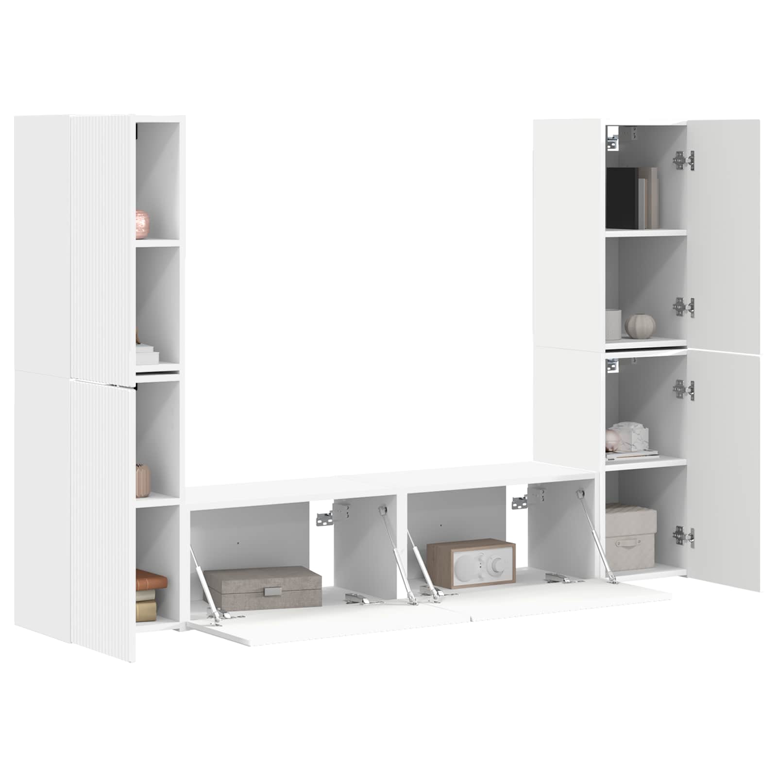 Ensemble meuble TV 6 pcs Blanc Bois d'ingénierie - XIOS