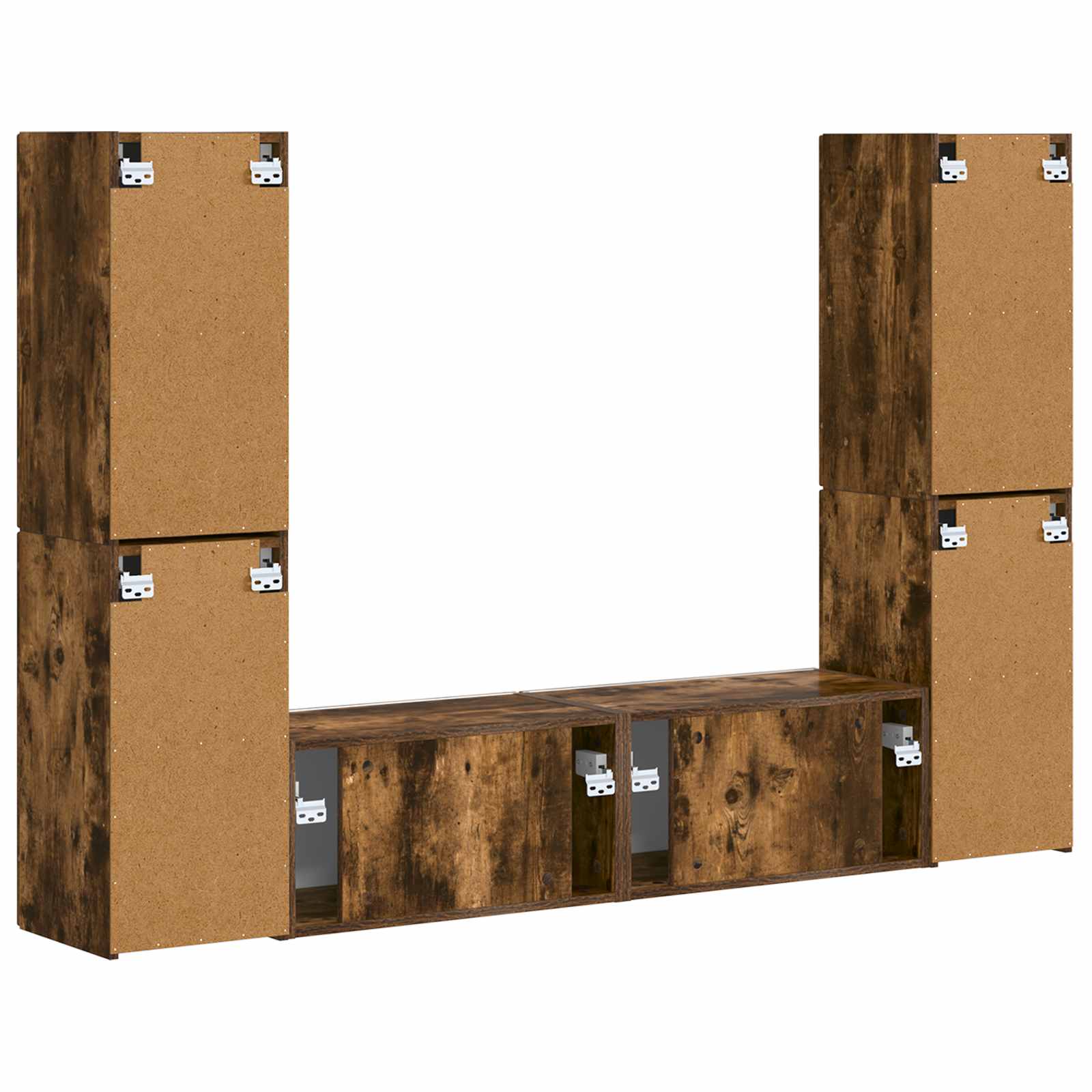 Ensemble meuble TV 6 pcs Chêne fumé Bois d'ingénierie - XIOS