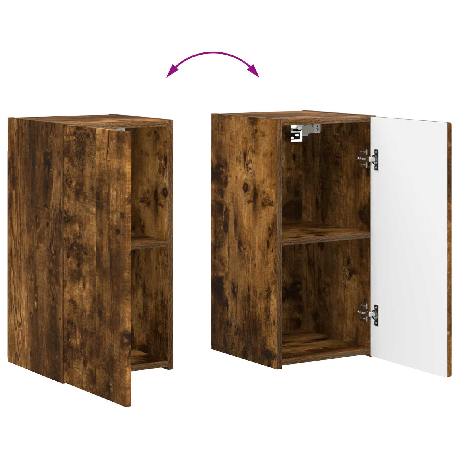 Ensemble meuble TV 6 pc Chêne fumé Bois d'ingénierie