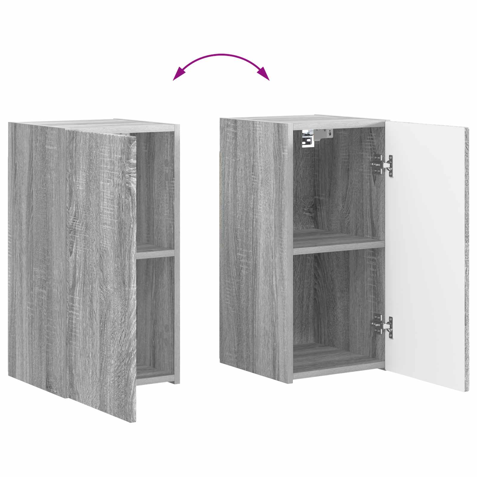Ensemble meuble TV 6 pcs Gris Sonoma Bois d'ingénierie - XIOS