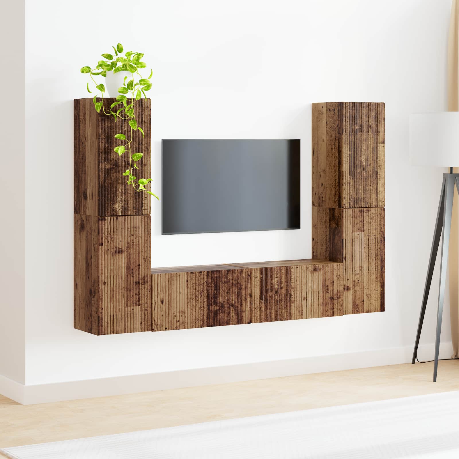 Ensemble meuble TV 6 pcs Bois Ancien Bois d'ingénierie - XIOS
