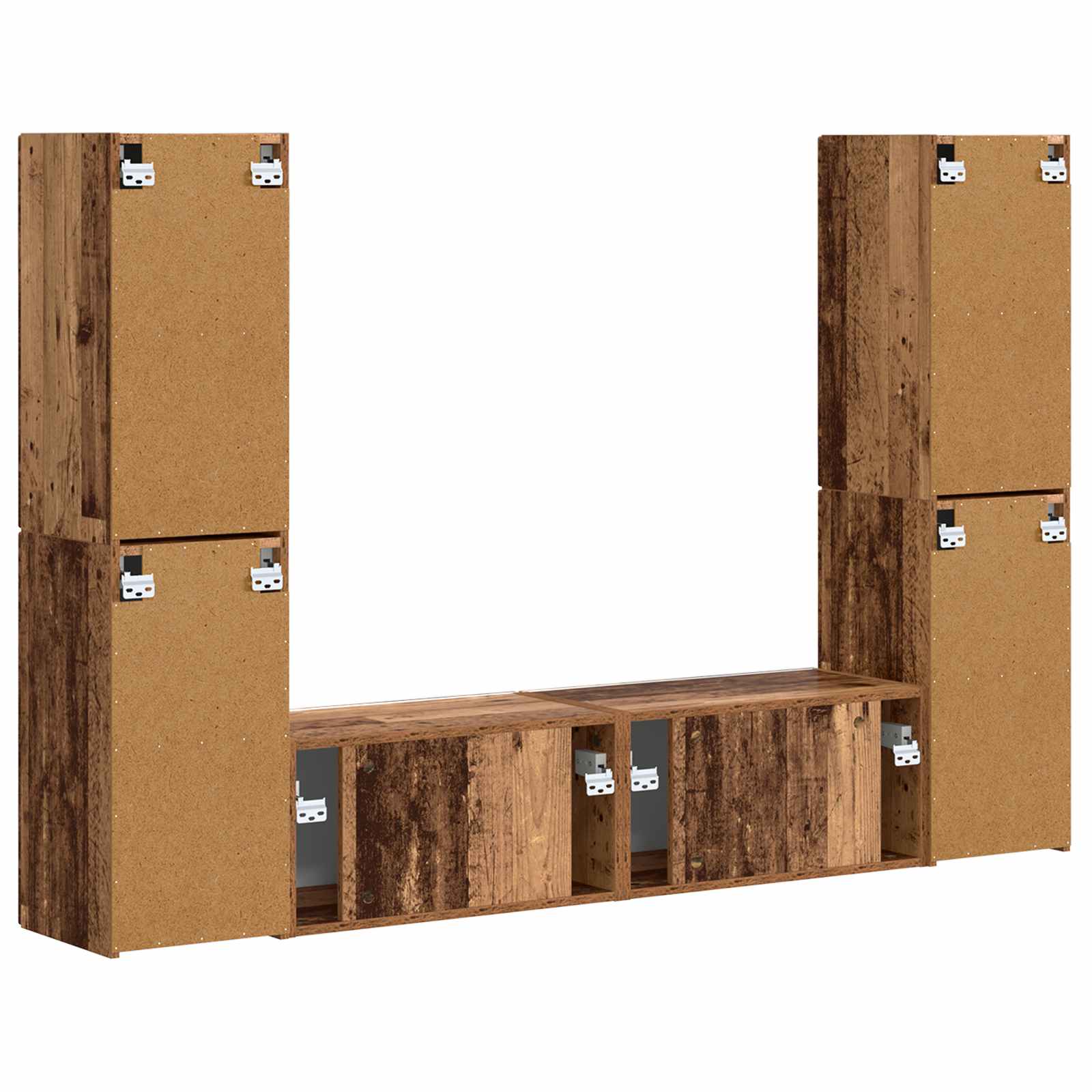Ensemble meuble TV 6 pc Bois Ancien Bois d'ingénierie