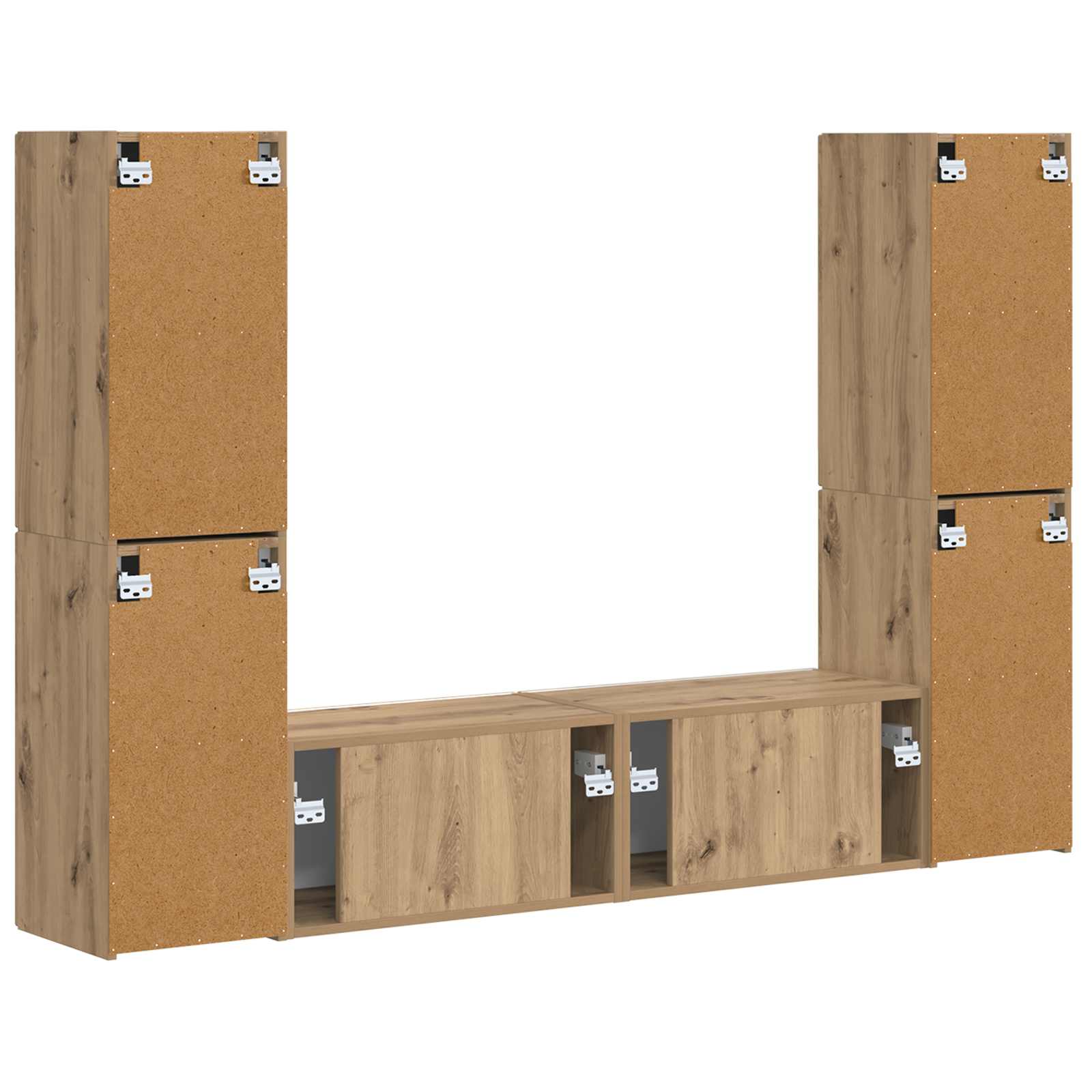 Ensemble meuble TV 6 pc Chêne artisanal Bois d'ingénierie