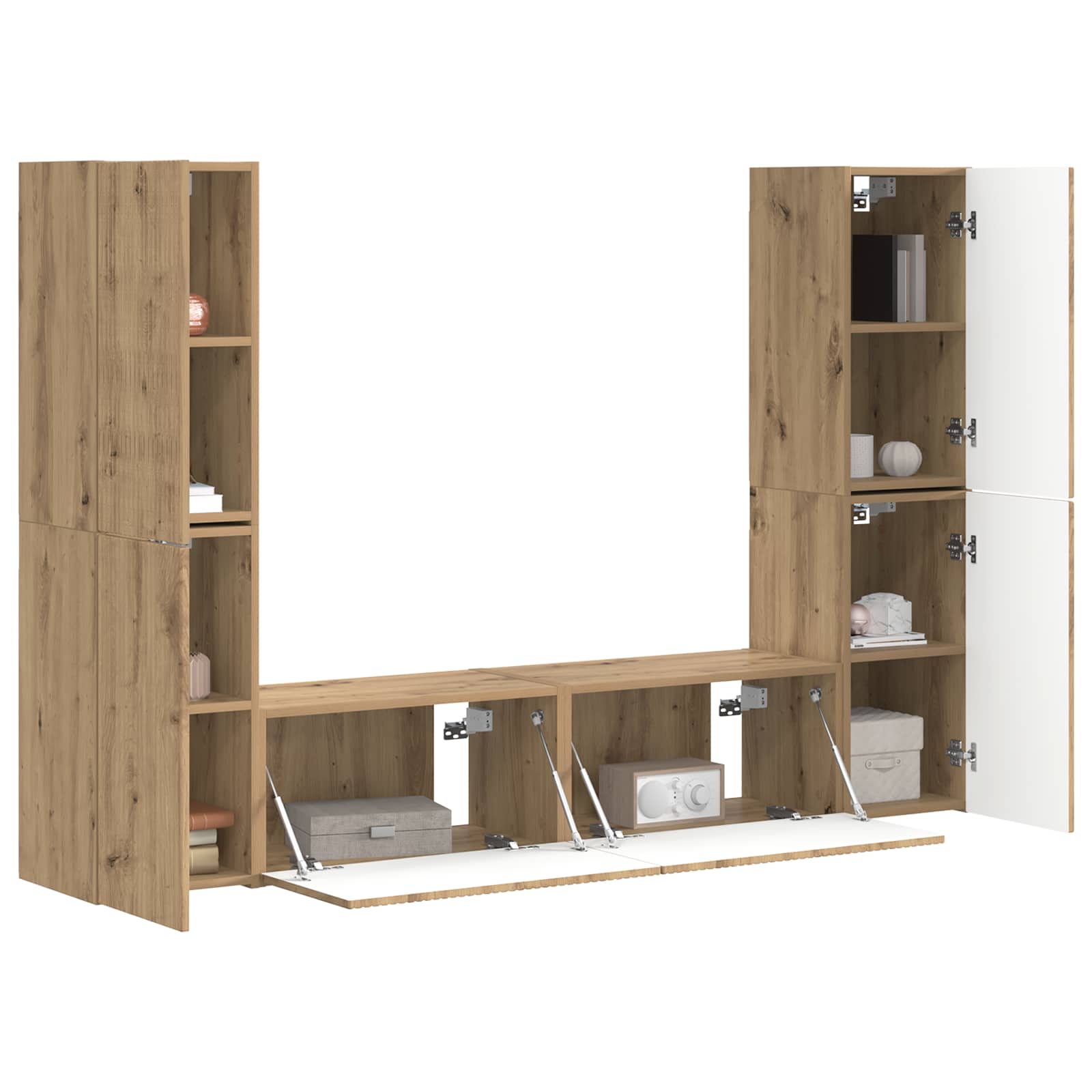 Ensemble meuble TV 6 pcs Chêne artisanal Bois d'ingénierie - XIOS